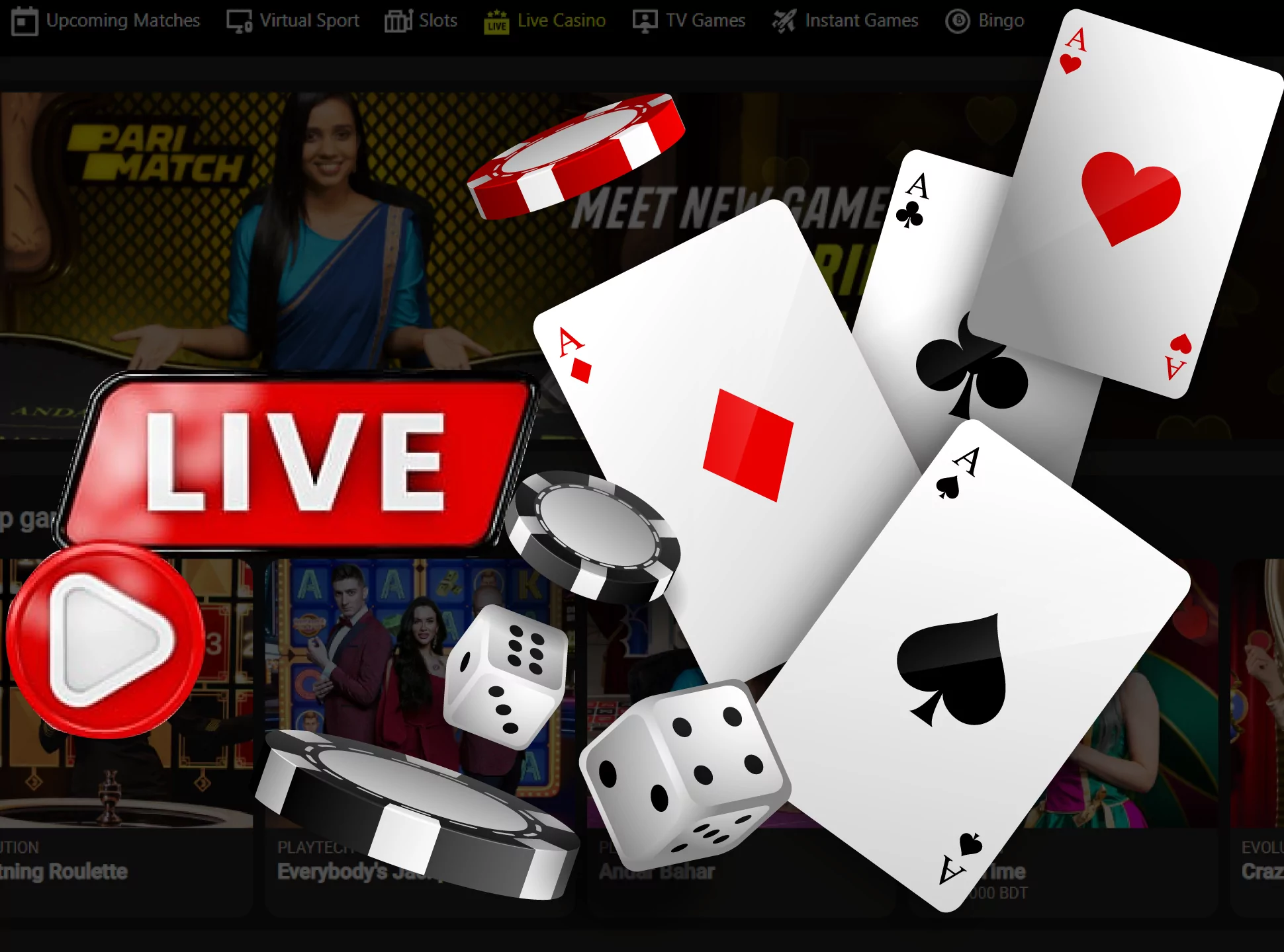 Live casino involves other real people, nor only you as a player.