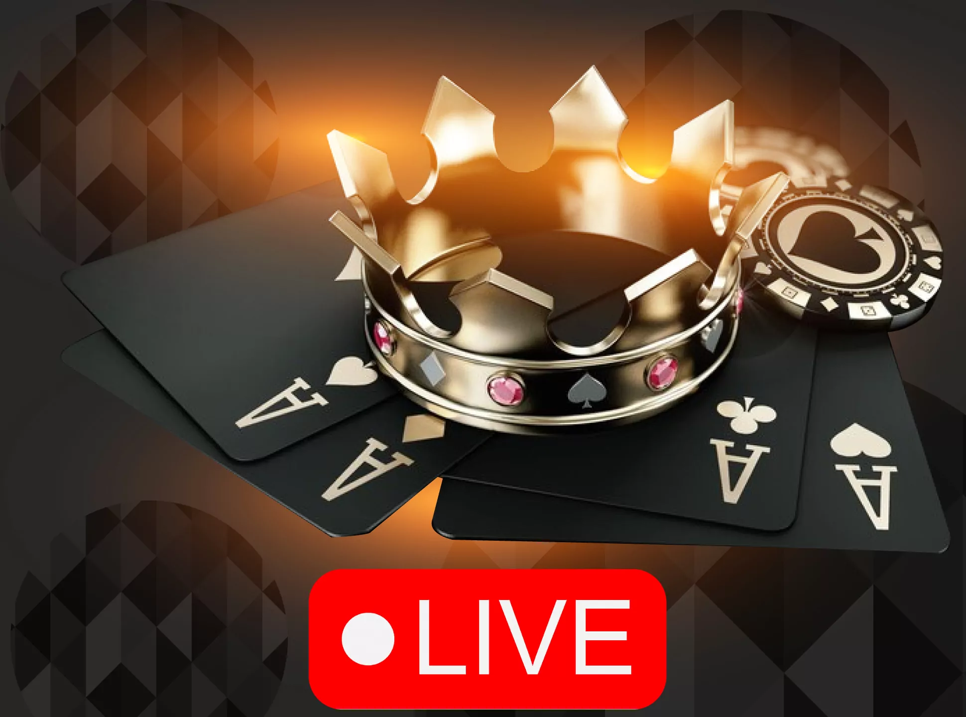 Get a full combination to win live baccarat game.
