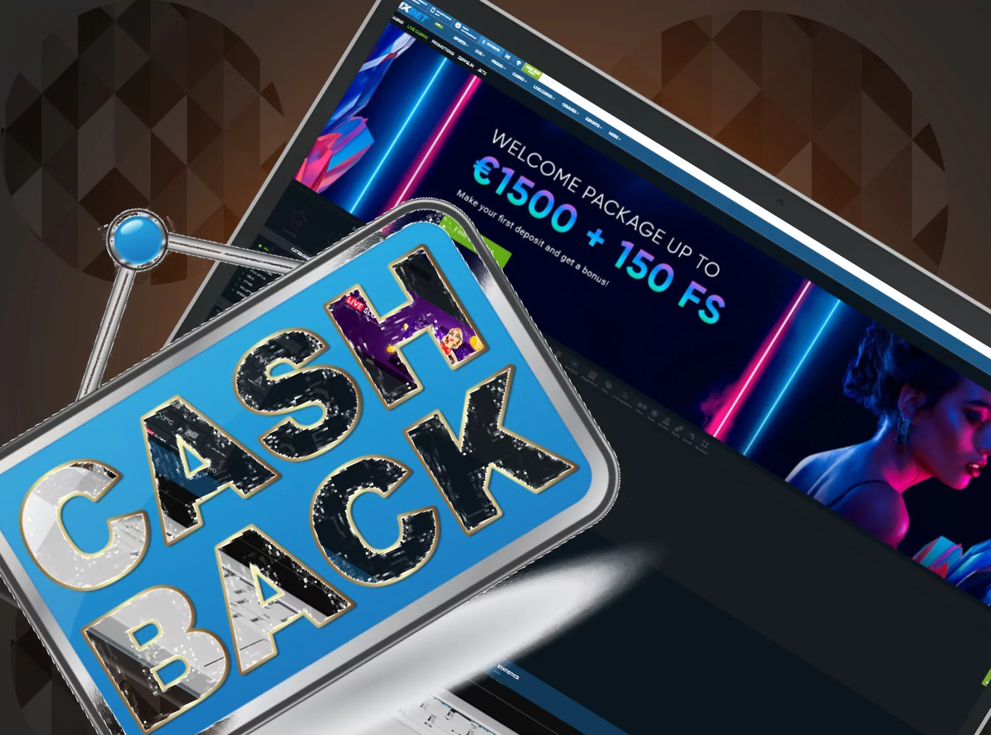 In some online casinos you can get a cashback for playing slots or other games.