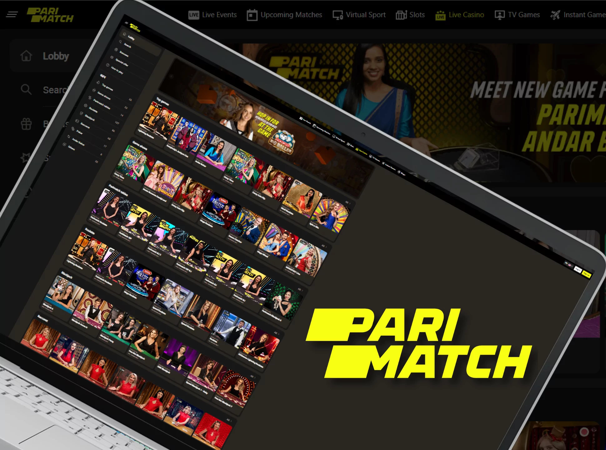 Parimatch online casino offers a lot of live games.