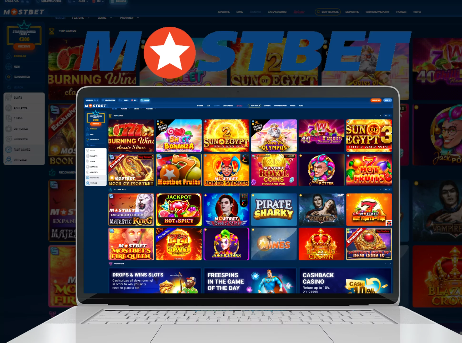 Mostbet live casino works under the Curacao license.