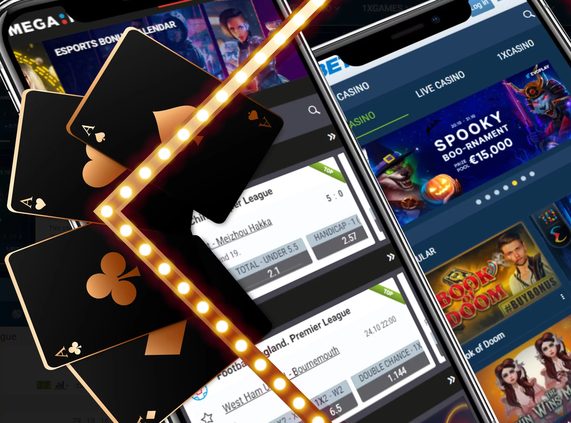 Download the casino app to play casino games at any time.