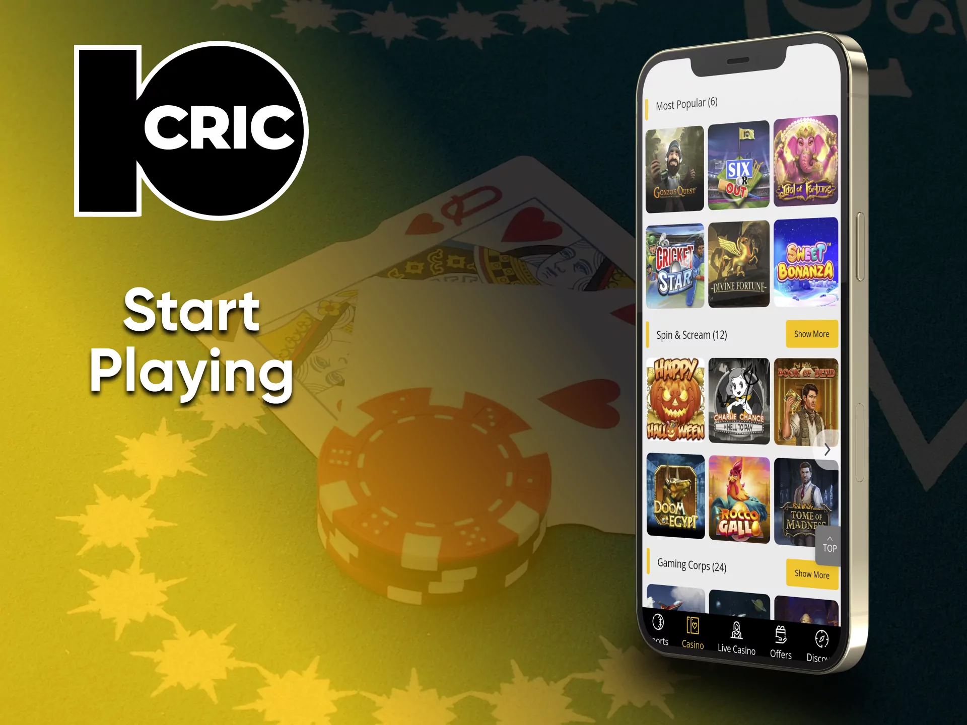 Play casino from 10Сric on your device.
