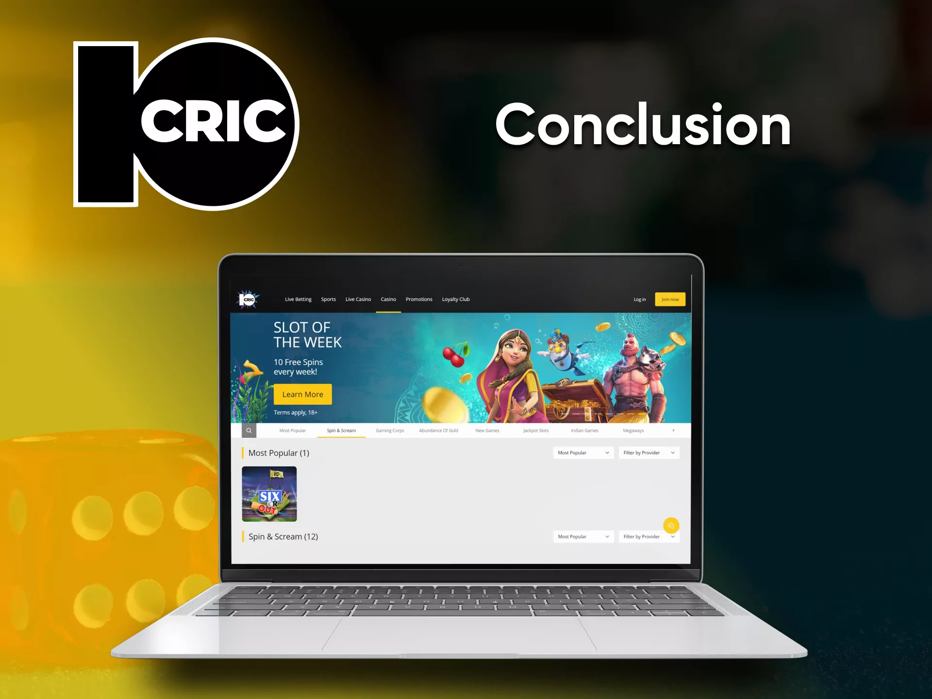 Enjoy casino games at the site from 10cric.
