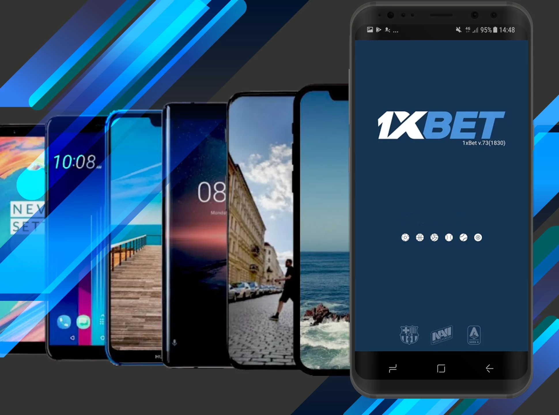 There is a list of devices that can run the 1xBet app.