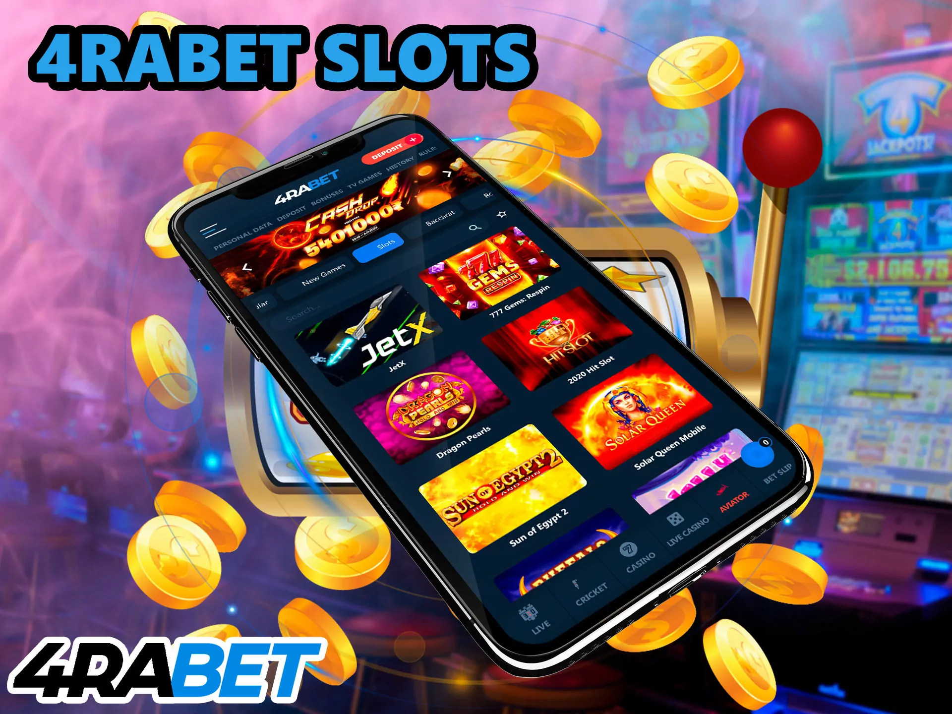 A variety of choice of slot machines that will not leave indifferent the most demanding players.