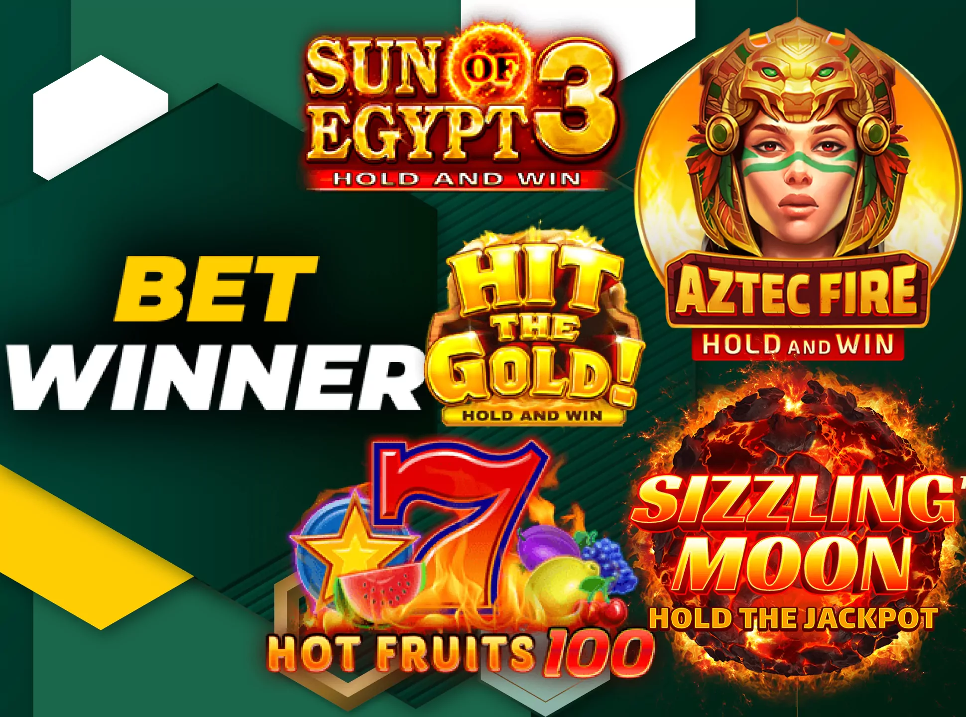 There are lots of slots including the mos popular ones in the Betwinner casino.