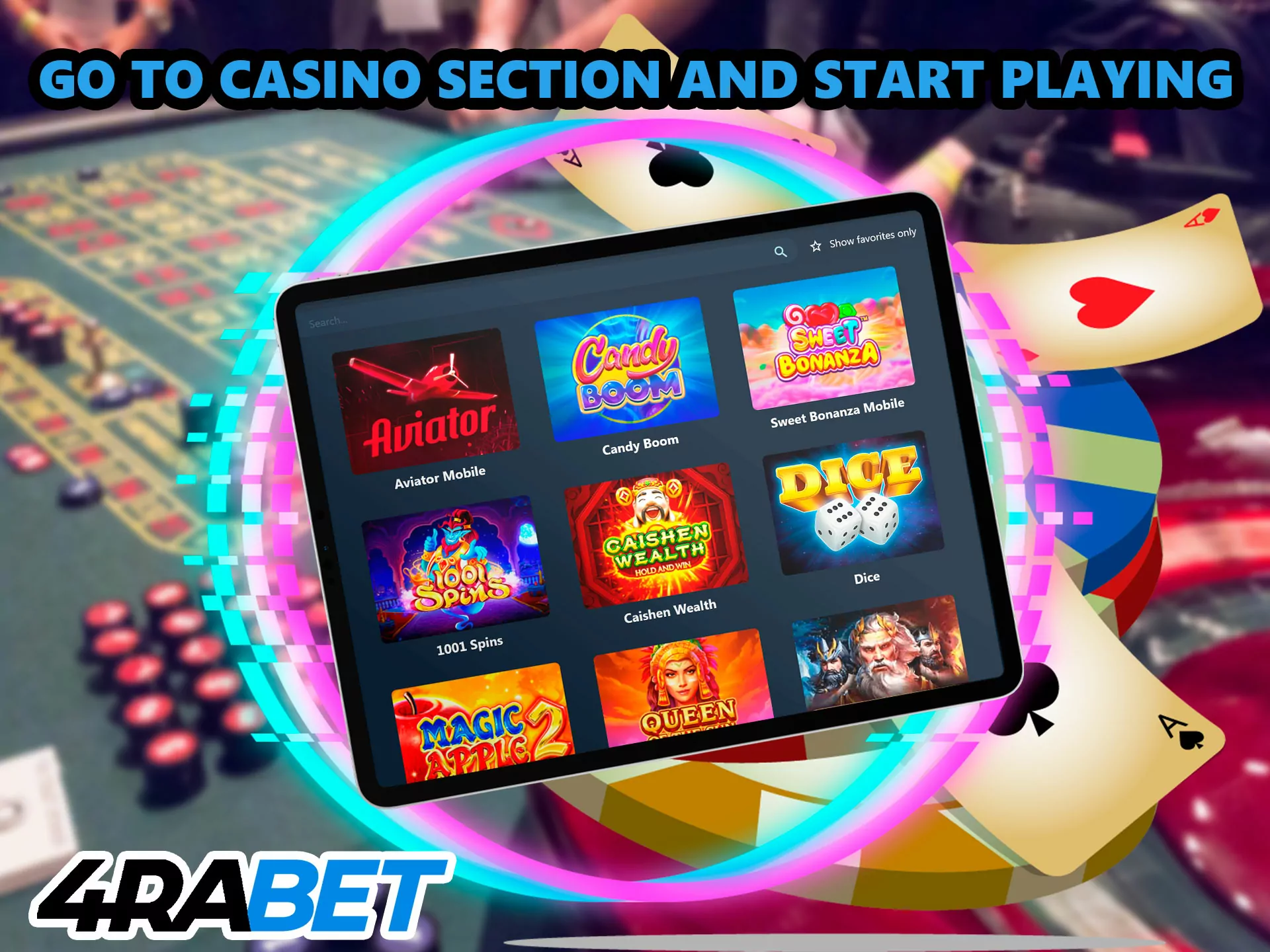Next, select the section that you like on the main page of the gambler and start the game.
