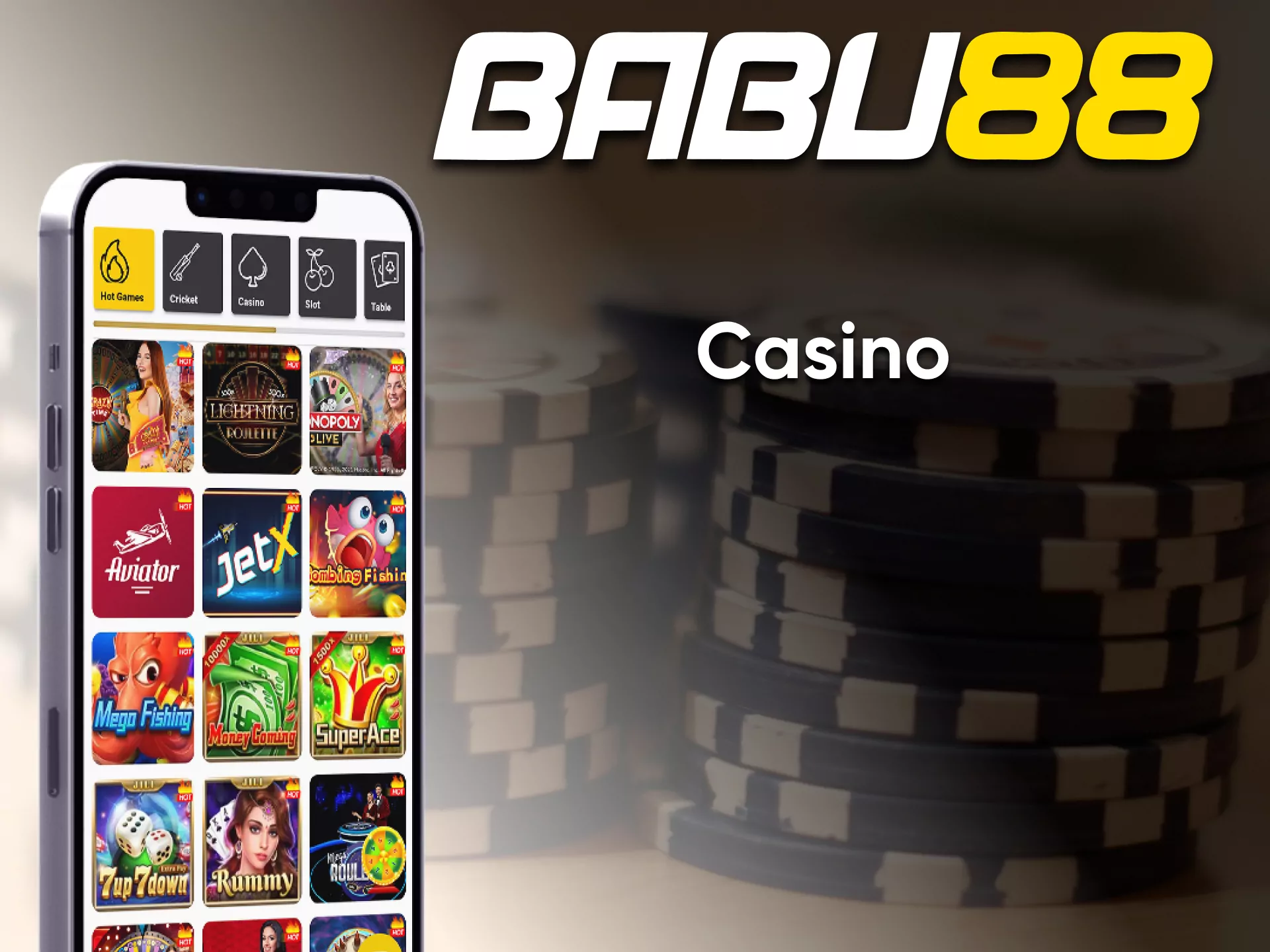 You can gamble in the Babu88 app.