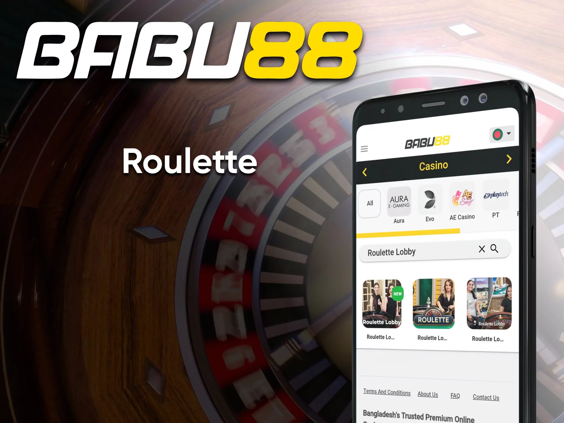 Play Roulette through the Babu88 app.