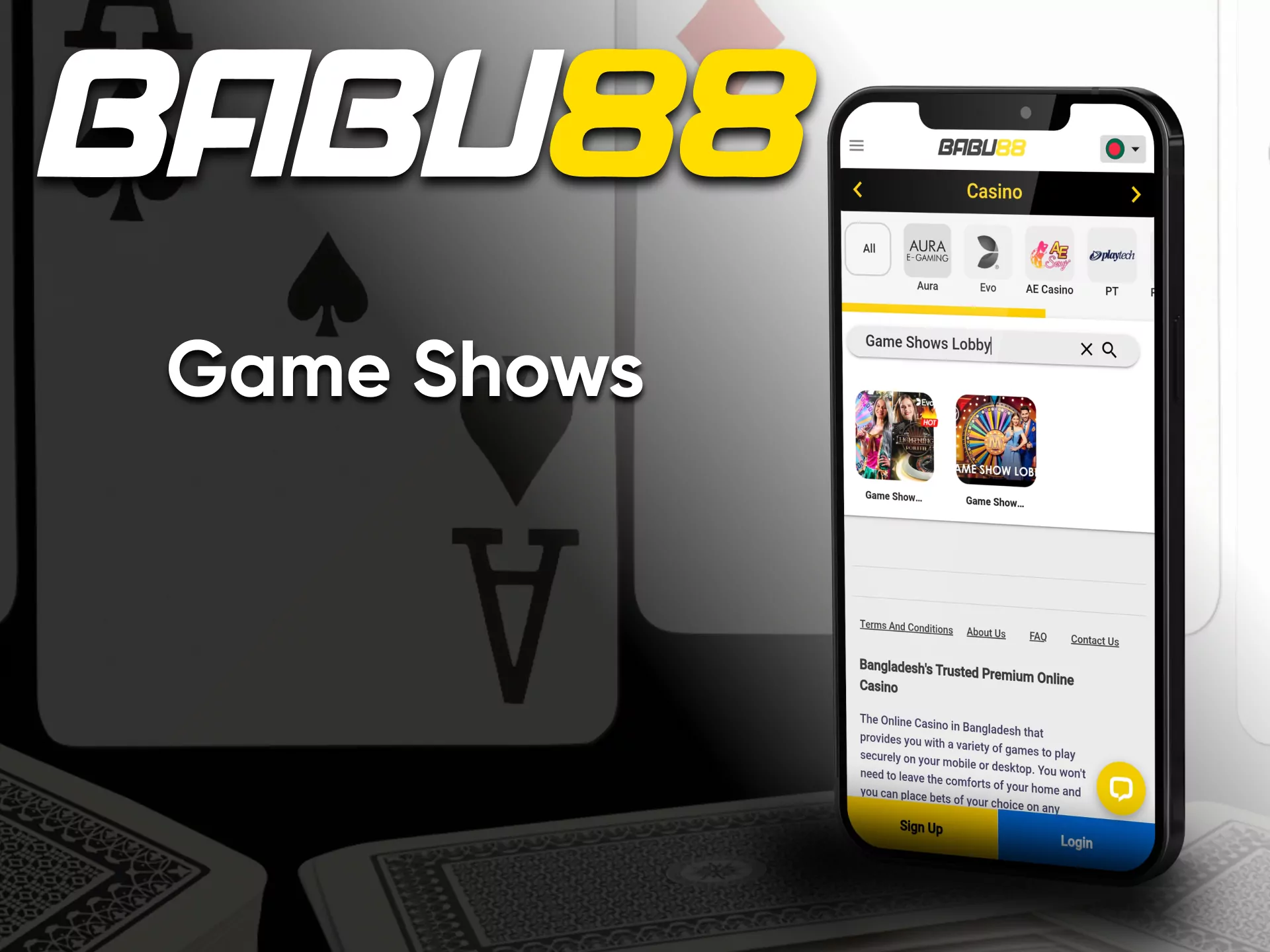 Play Game Shows through the Babu88 app.