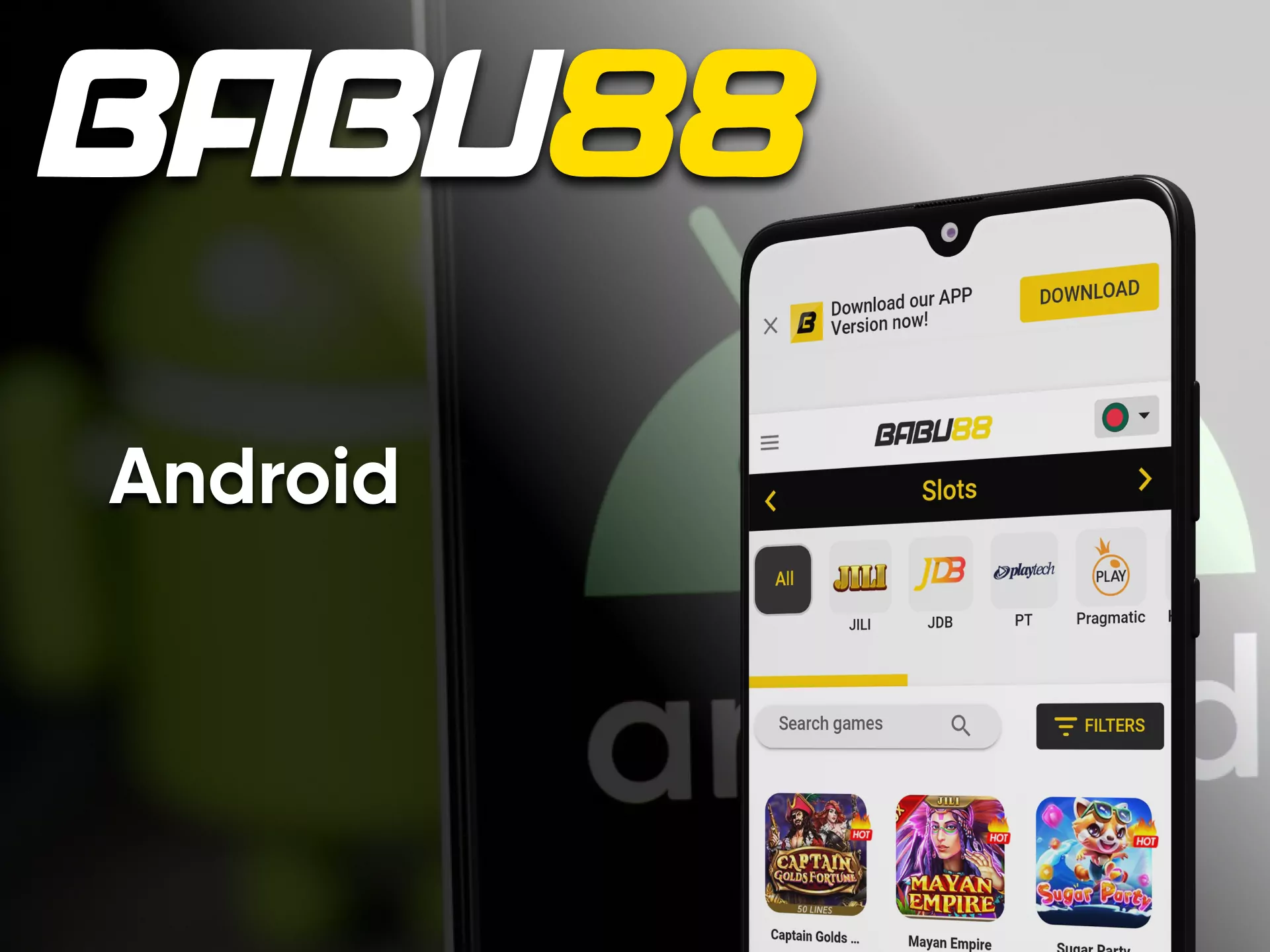 Choose the app method to play Babu88 casino.