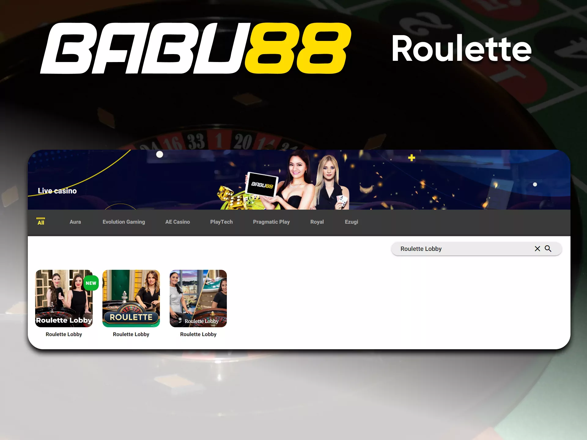 On the Babu88 you can play Roulette.