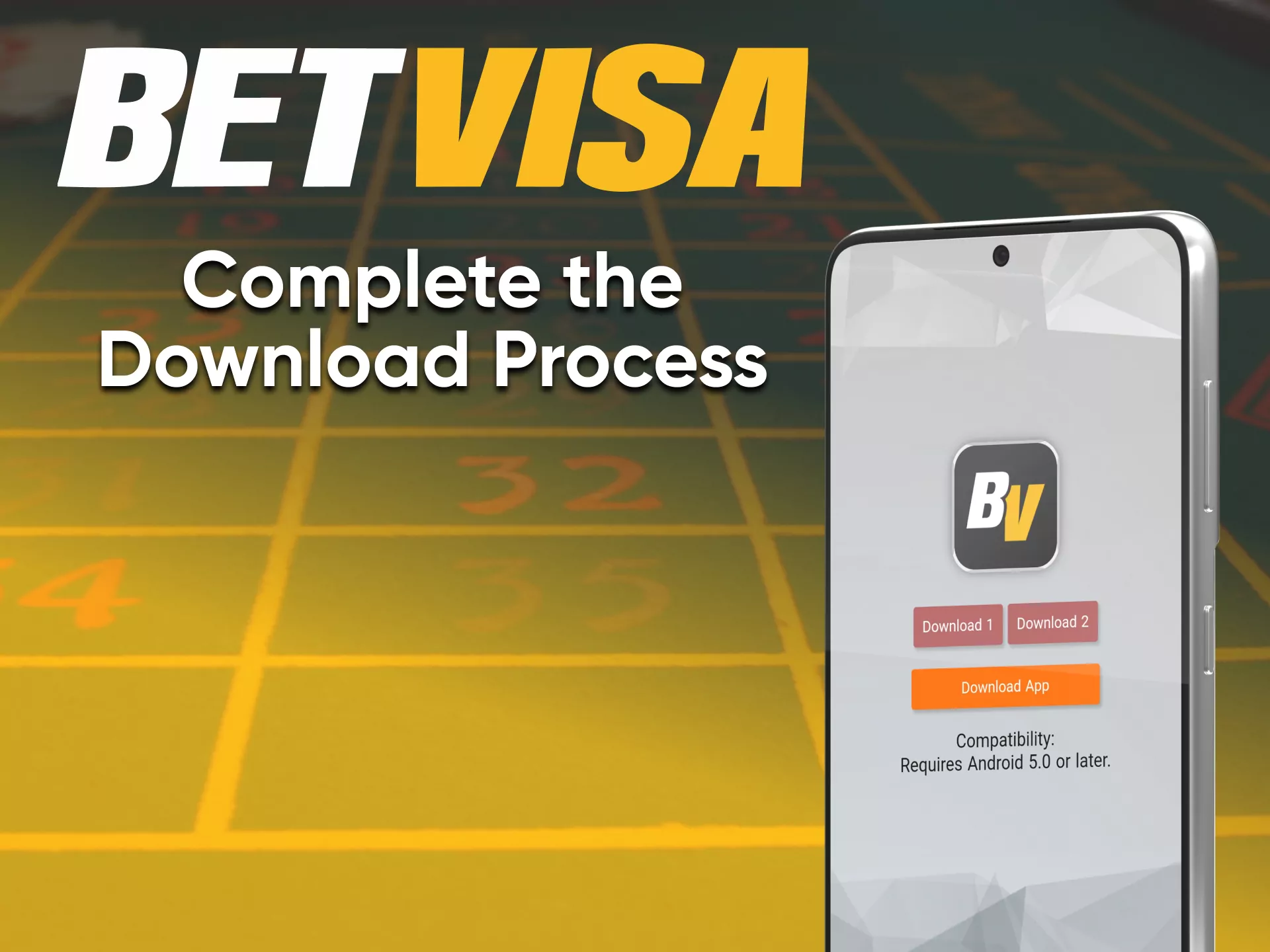 Install the application on your device from BetVisa.