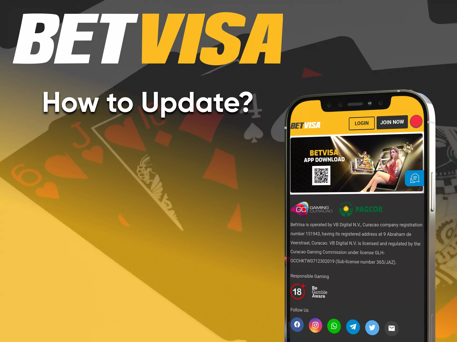 Update the application for the quality work of the casino from BetVisa.