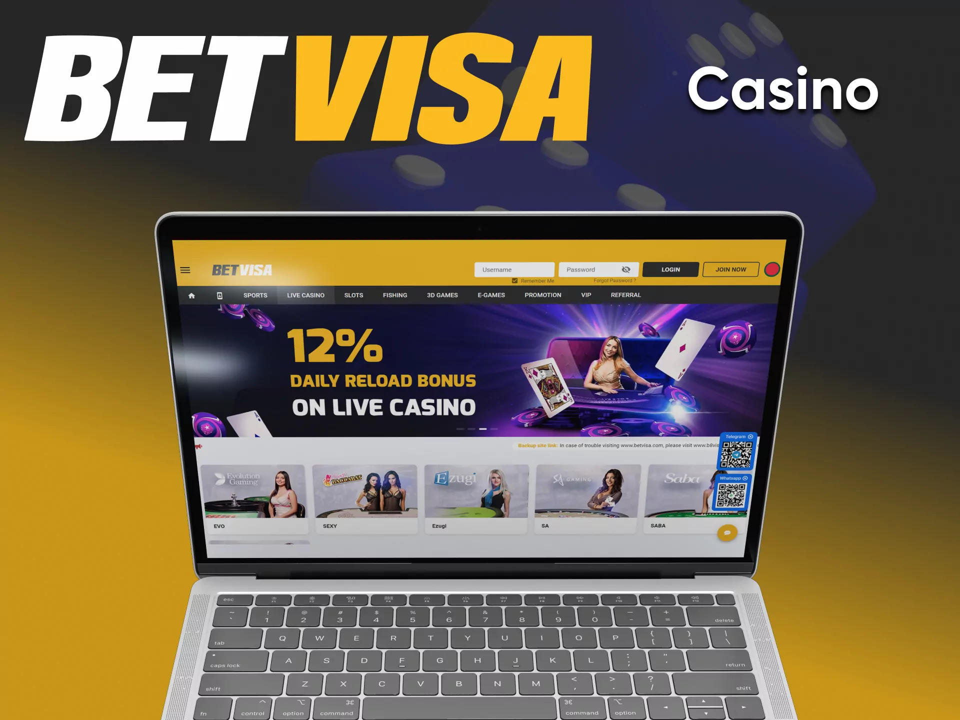 Visit the casino site from BetVisa.