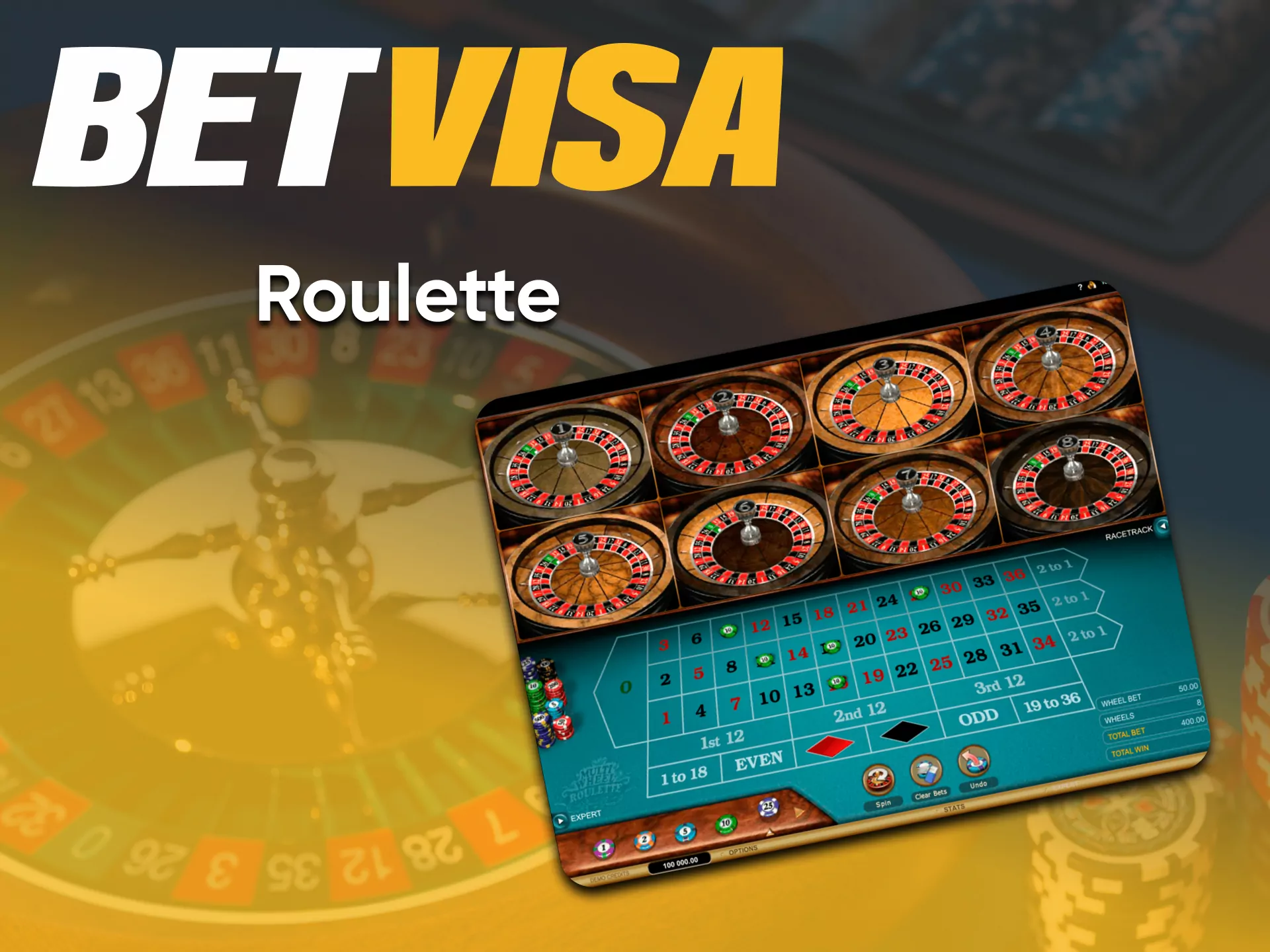 Go to the right section to play Roulette on BetVisa.