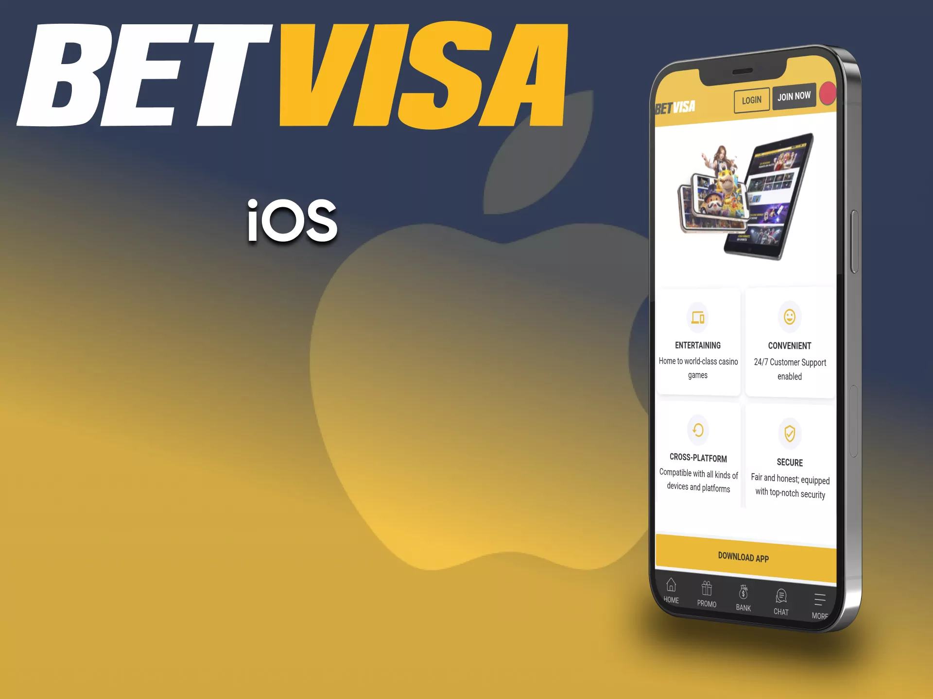 Play at BetVisa casino on your phone.