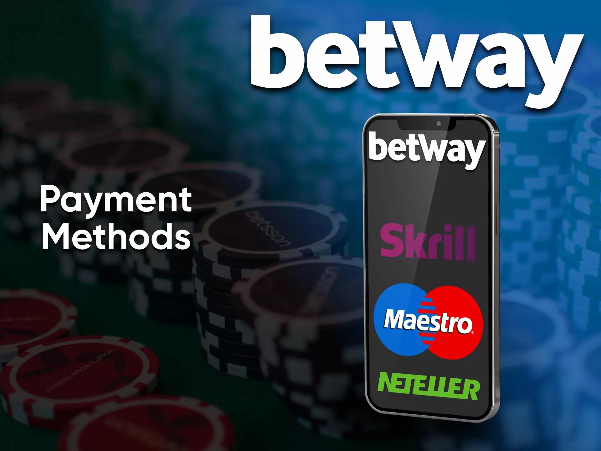Replenish balance for the Betway casino games.