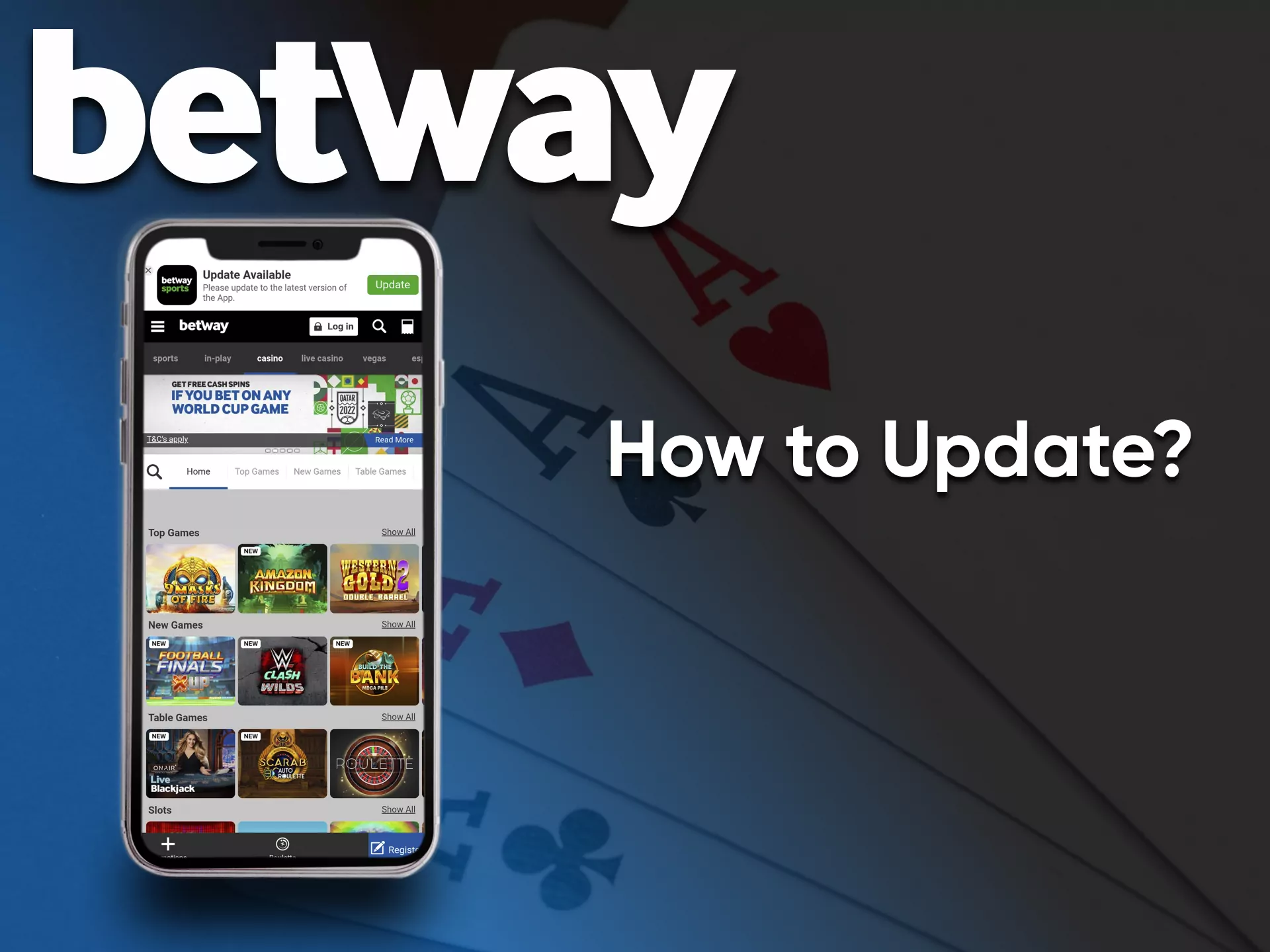 Update the app Betway for the best work the app.