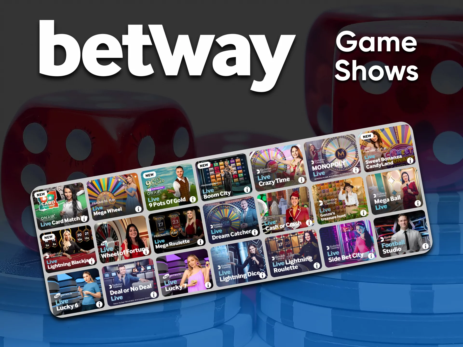 Watch Game Shows on Betway to get a huge a jackpot.
