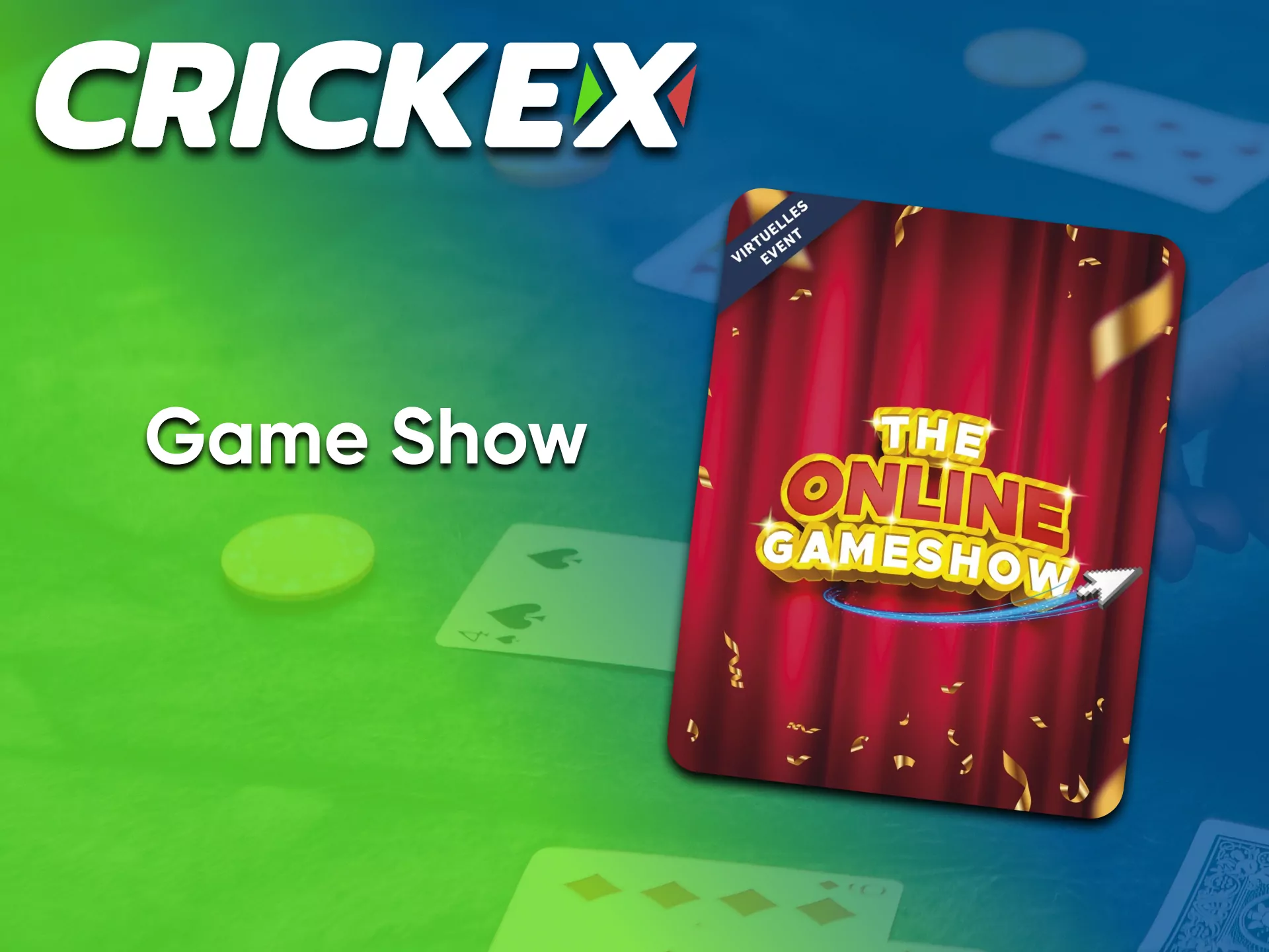 Game Show is one of the many games at Crickex casino.