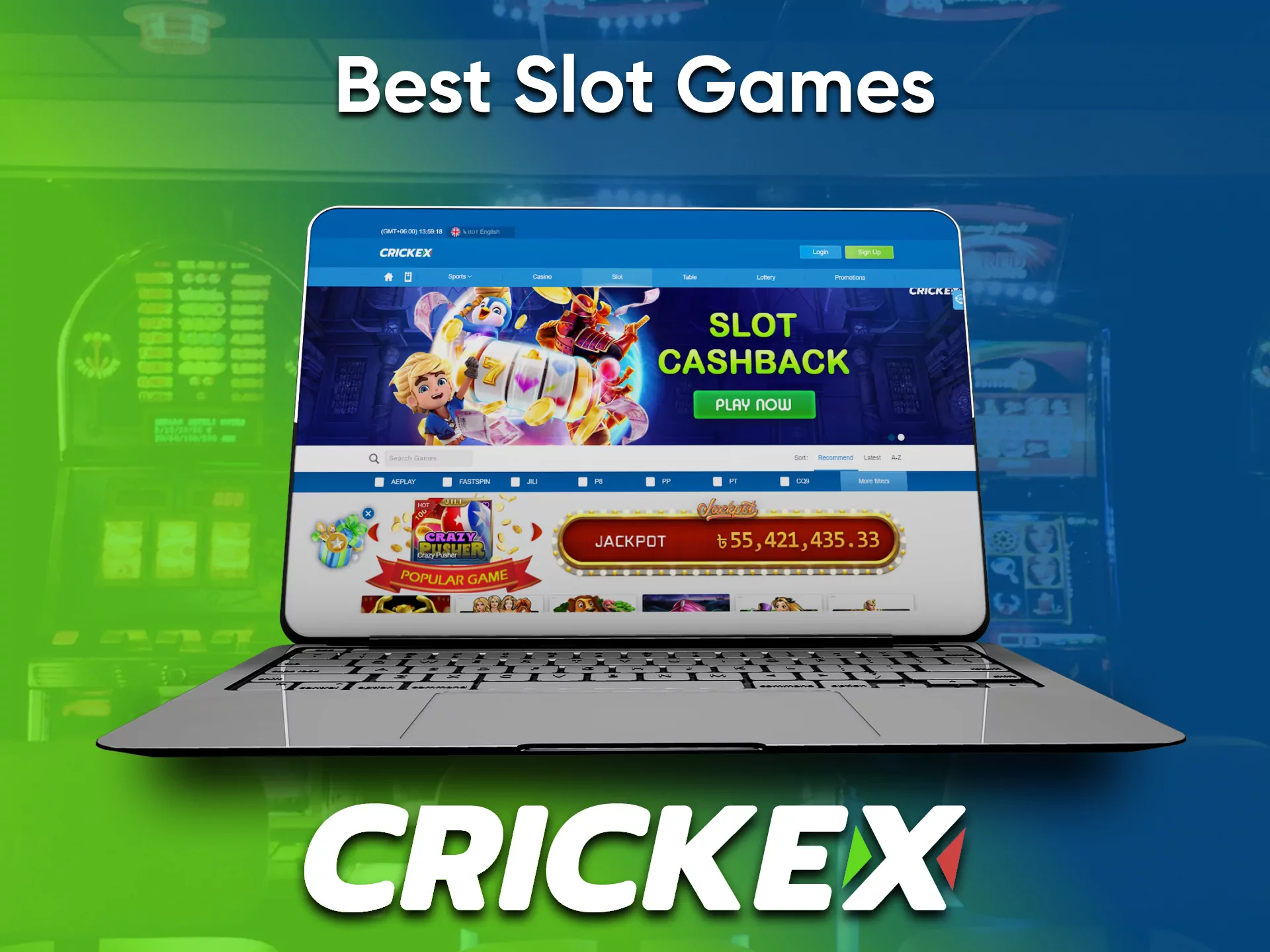 In the Crickex casino, you find lots of Slots.