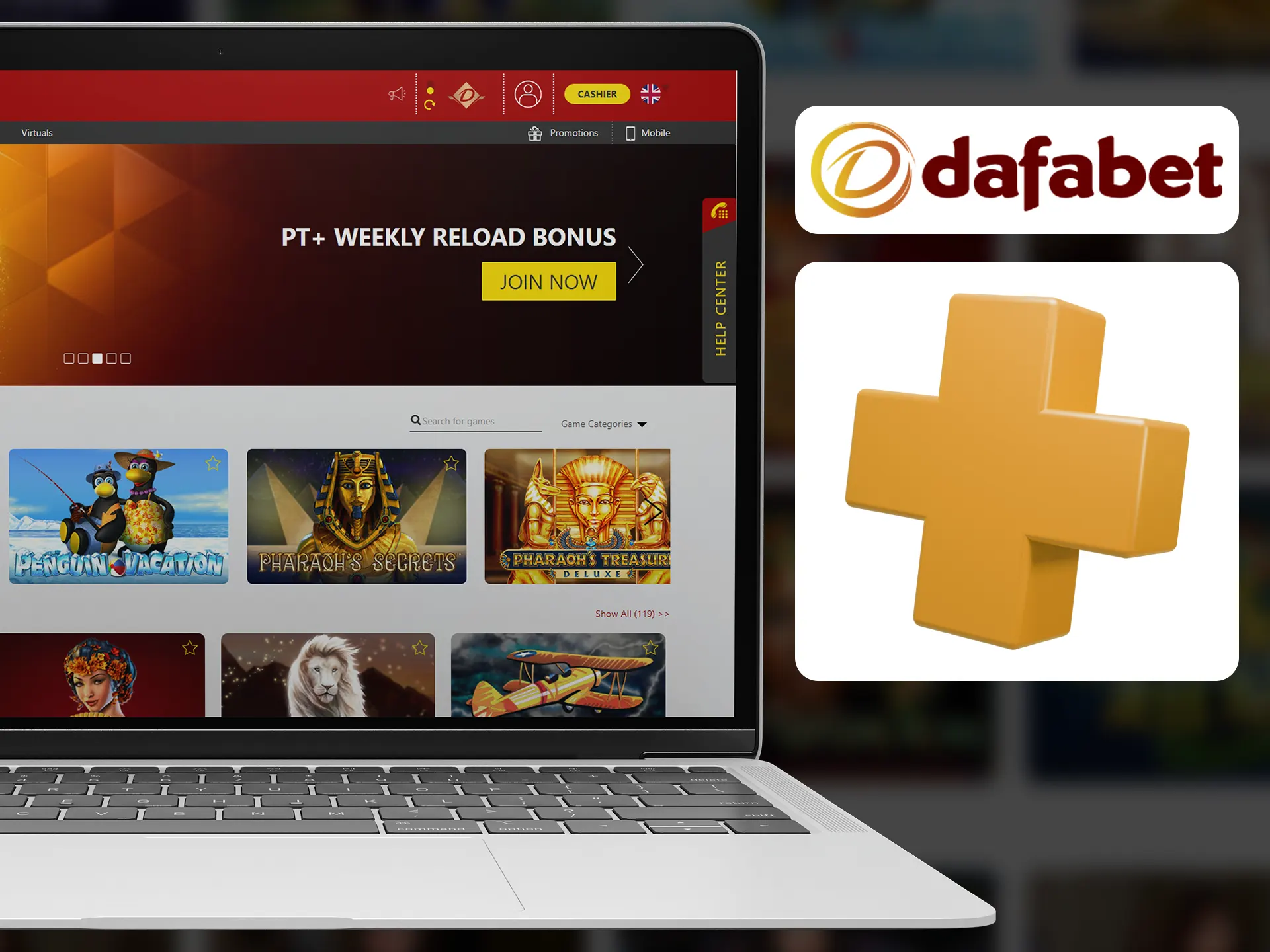 Check for new Dafabet PT+ casino games program.