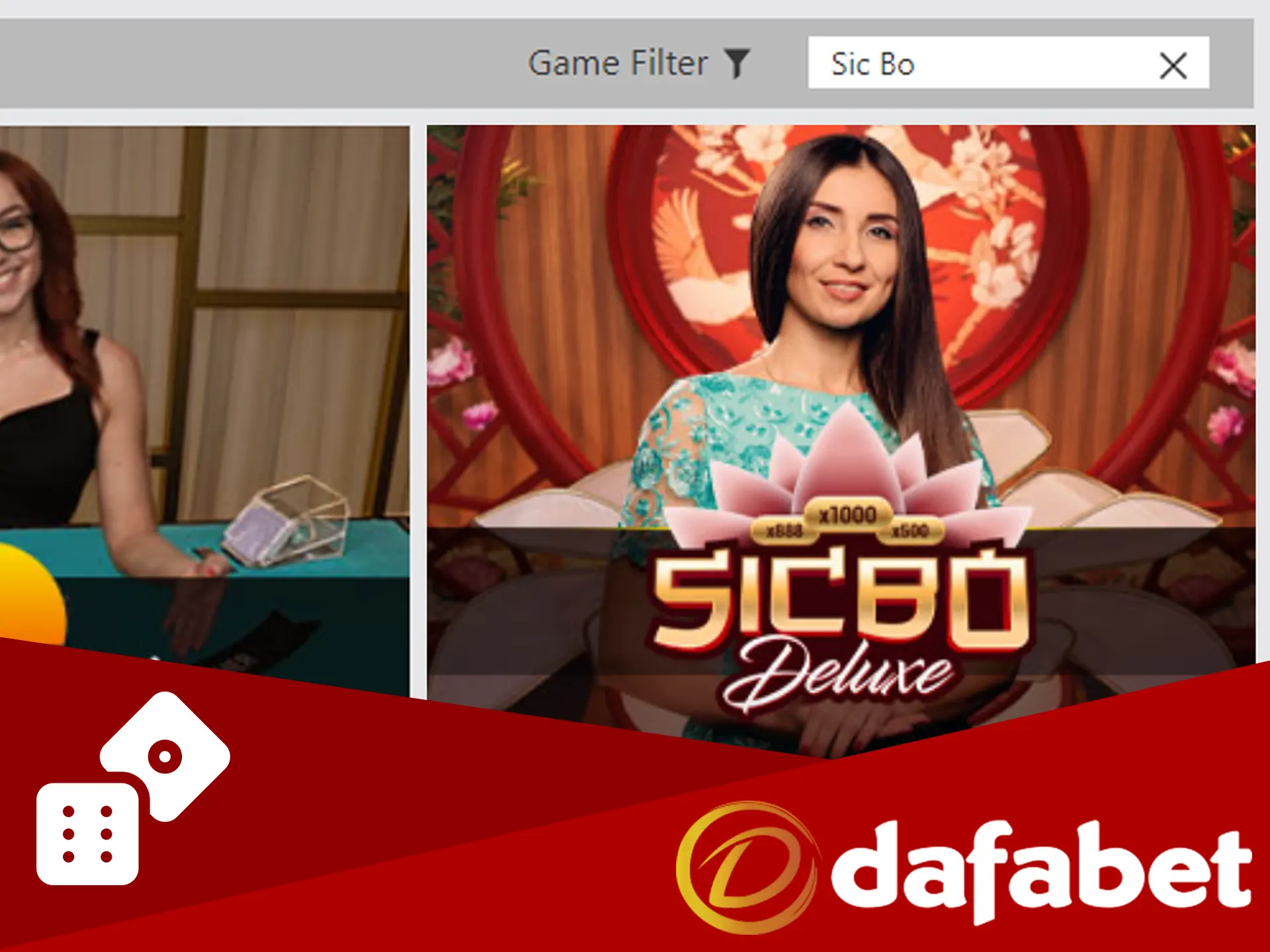 Play an exotic casino game called Sic Bo at Dafabet.