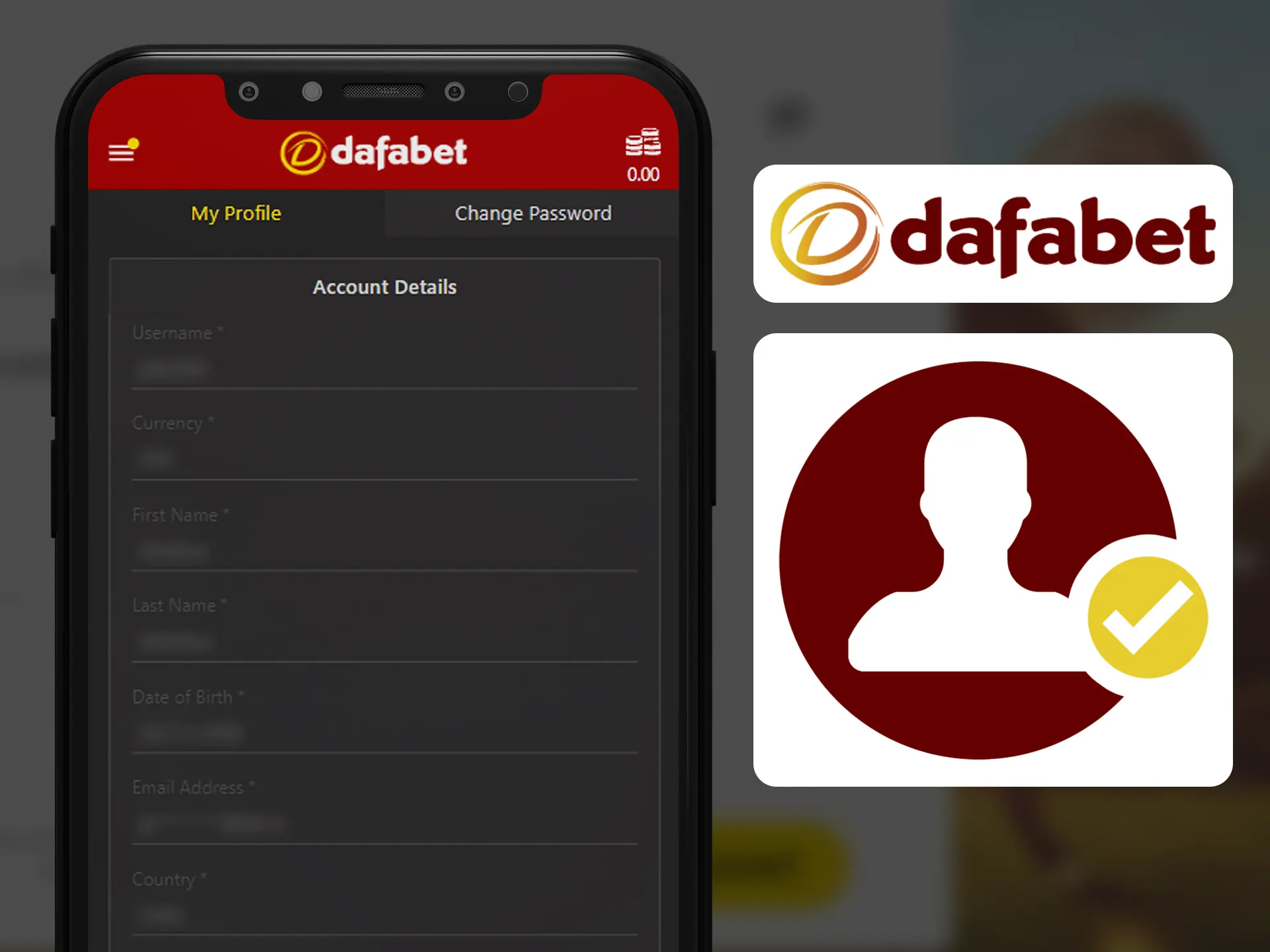 Verify your Dafabet account after succesfull registration.