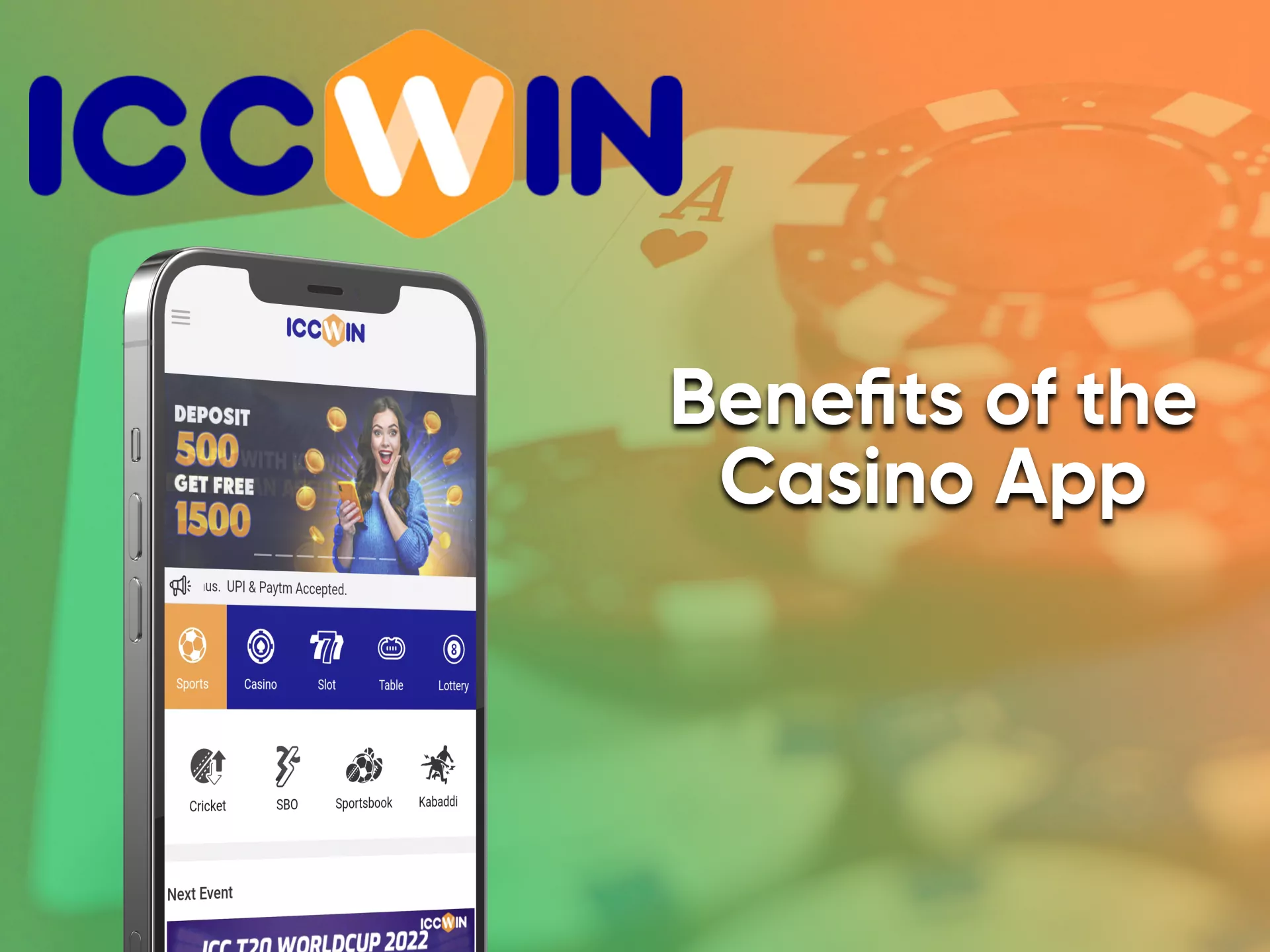 Choose the best casino gaming app from ICCWin.