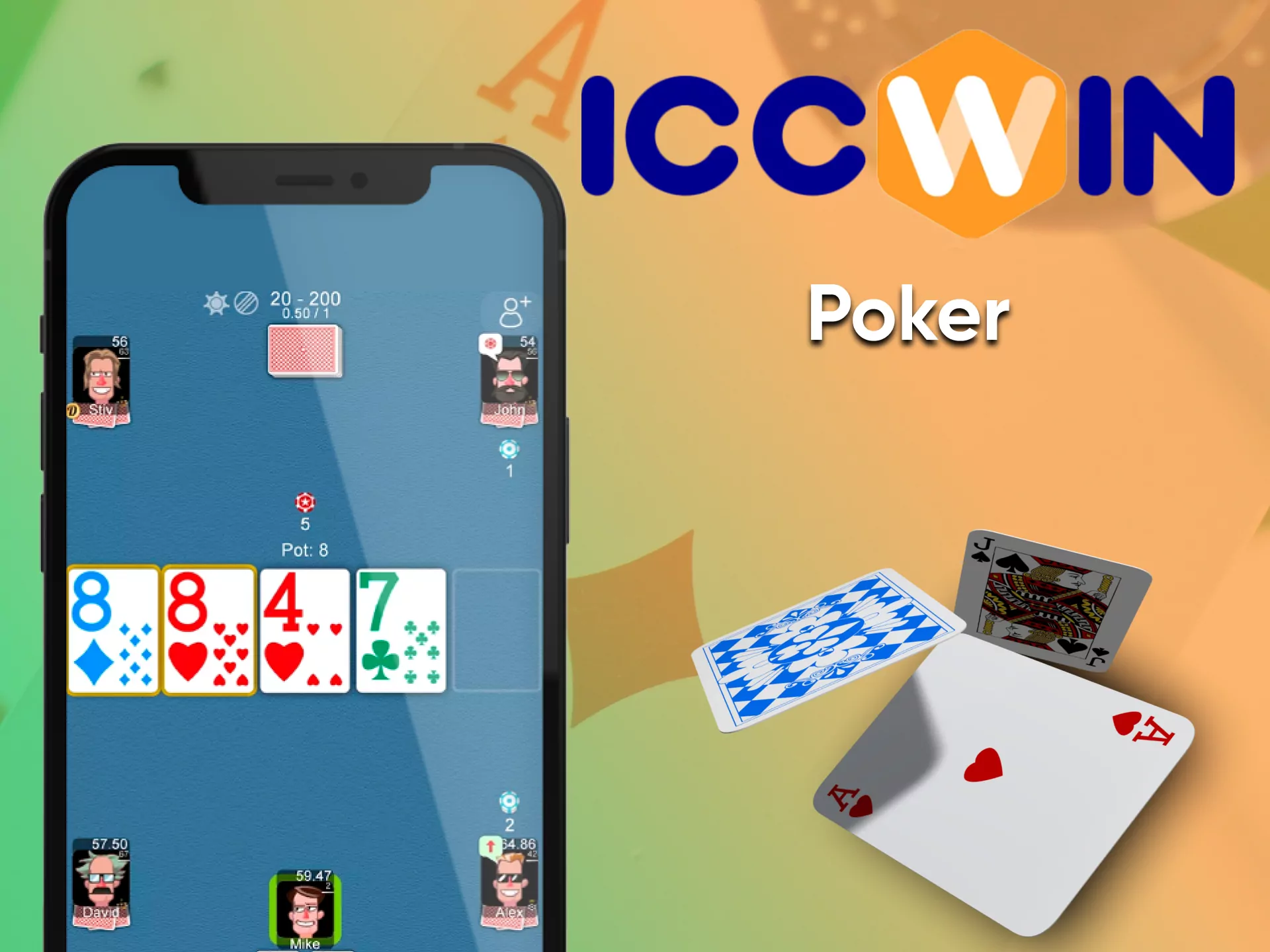 Choose the section with Poker from ICCWin.