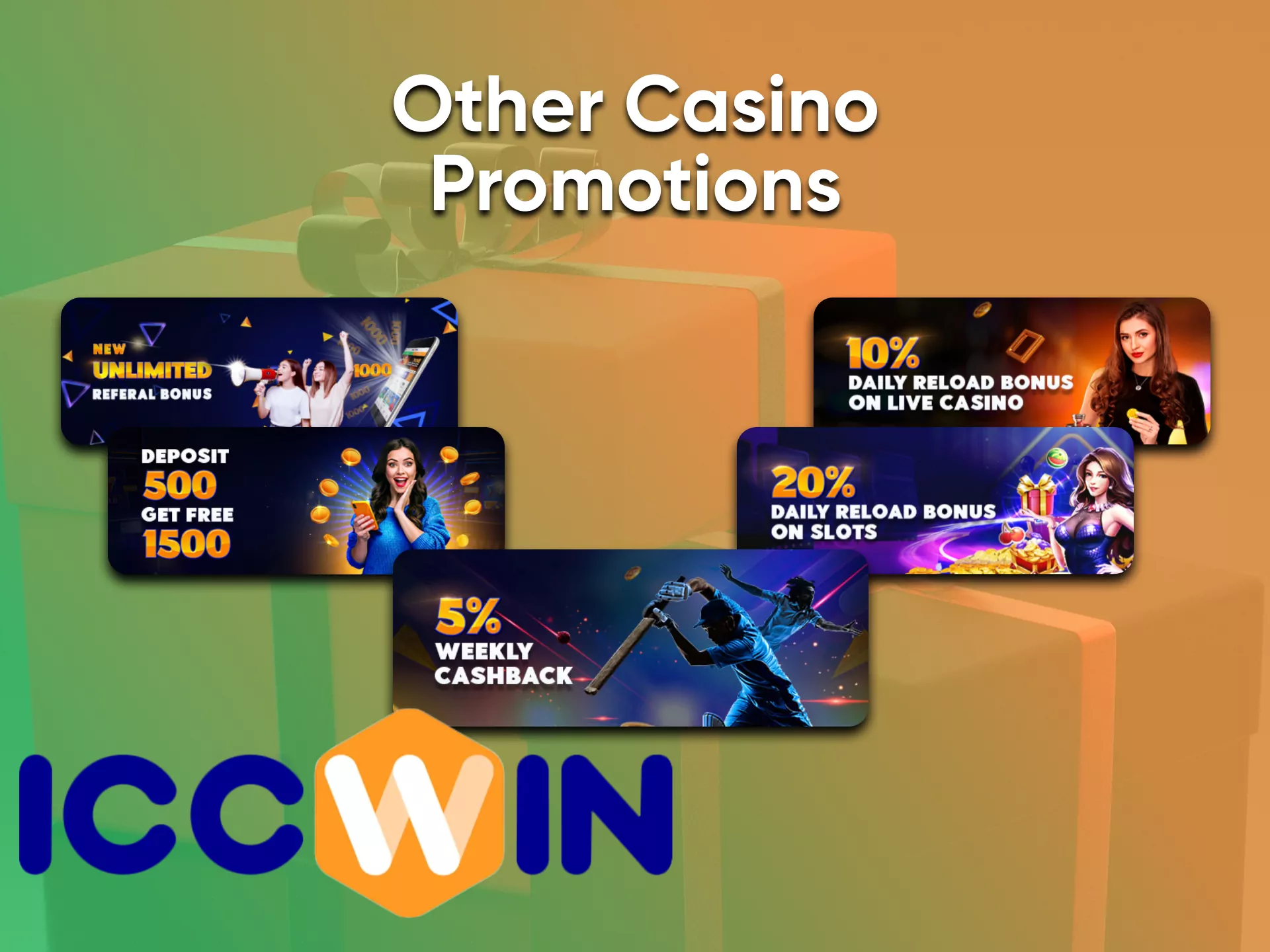 Play at the casino for extra bonuses from ICCWin.