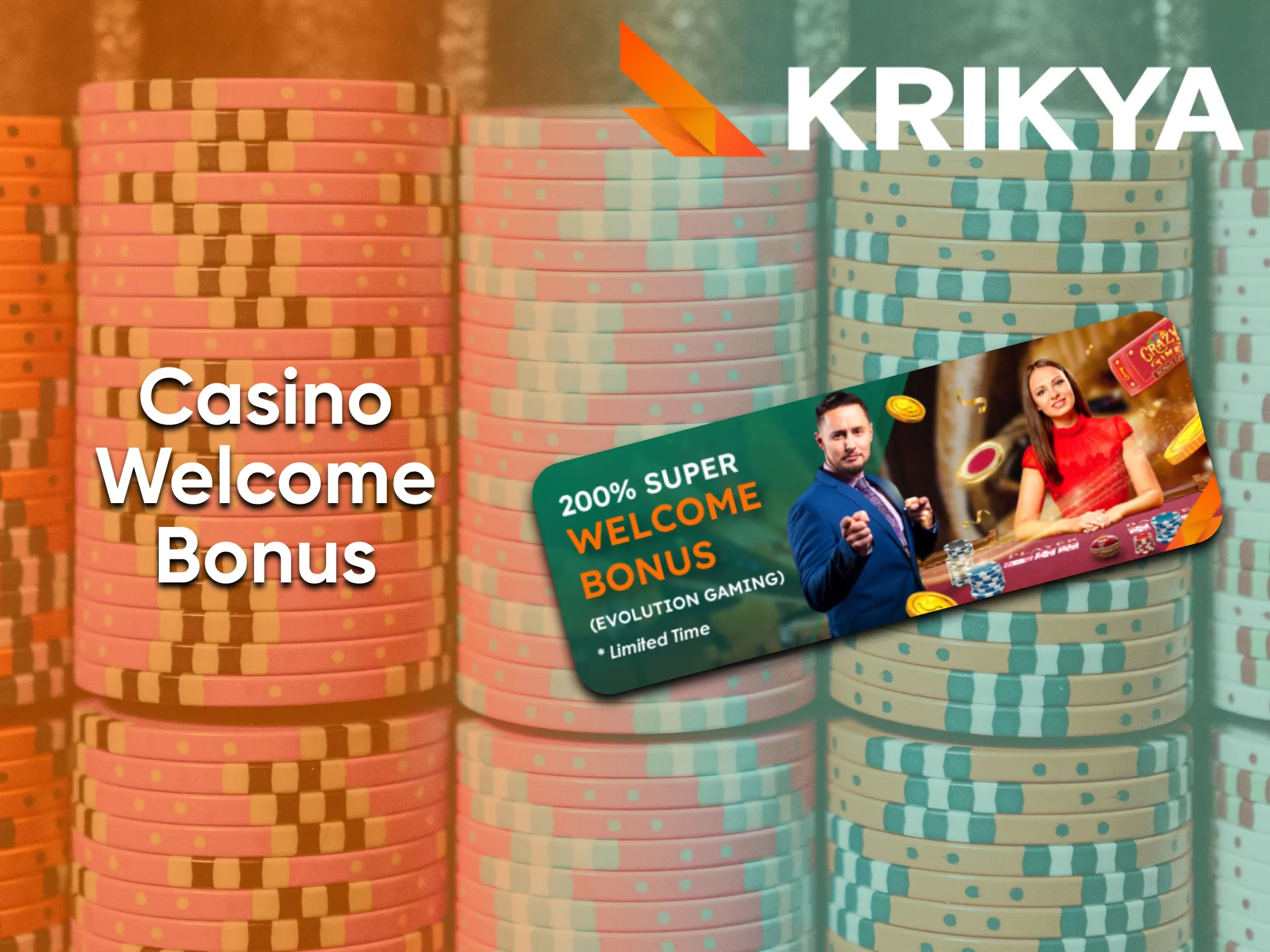By making a deposit to play at Krikya casino you will receive a bonus.