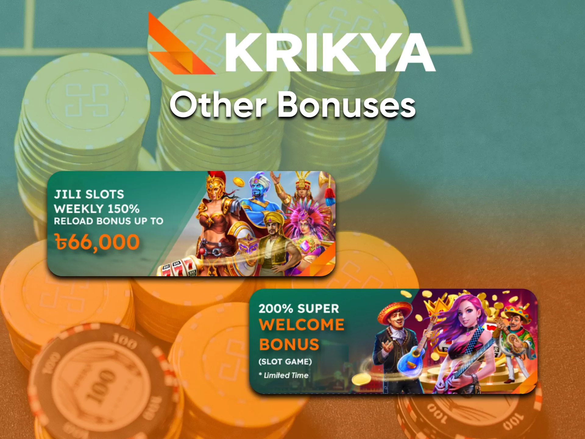 When you play at Krikya Casino, you get various bonuses.