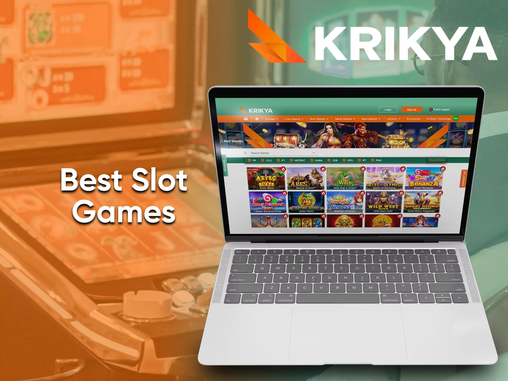 Slot Game lovers can play at Krikya Casino.