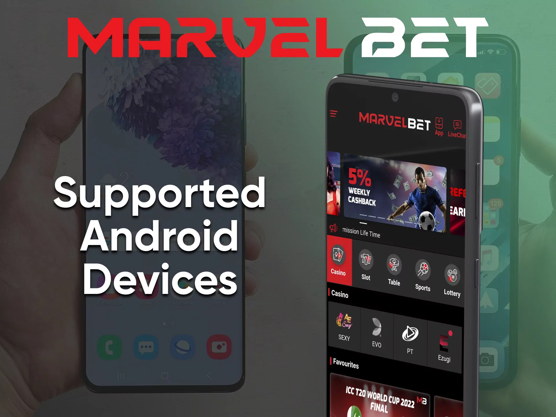 Play at Marvelbet Casino on your device.