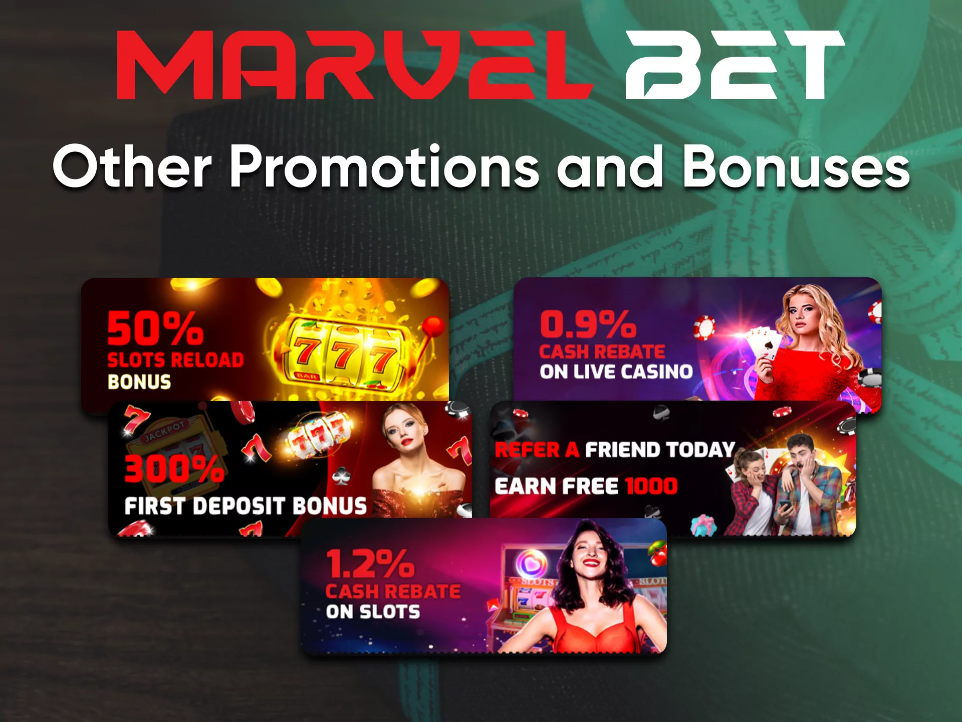 Play at the casino for extra bonuses from Marvelbet.