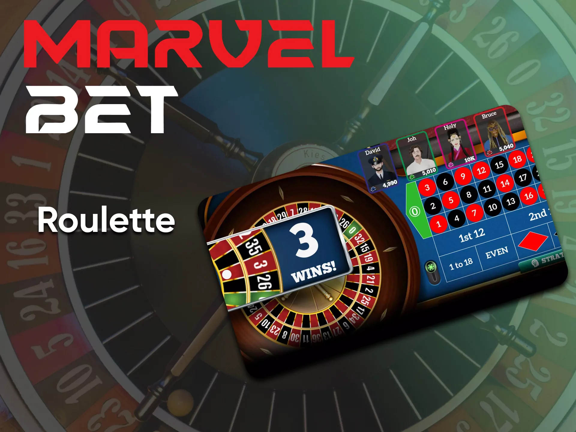 To play roulette on Marvelbet, find a game in Online Casino.