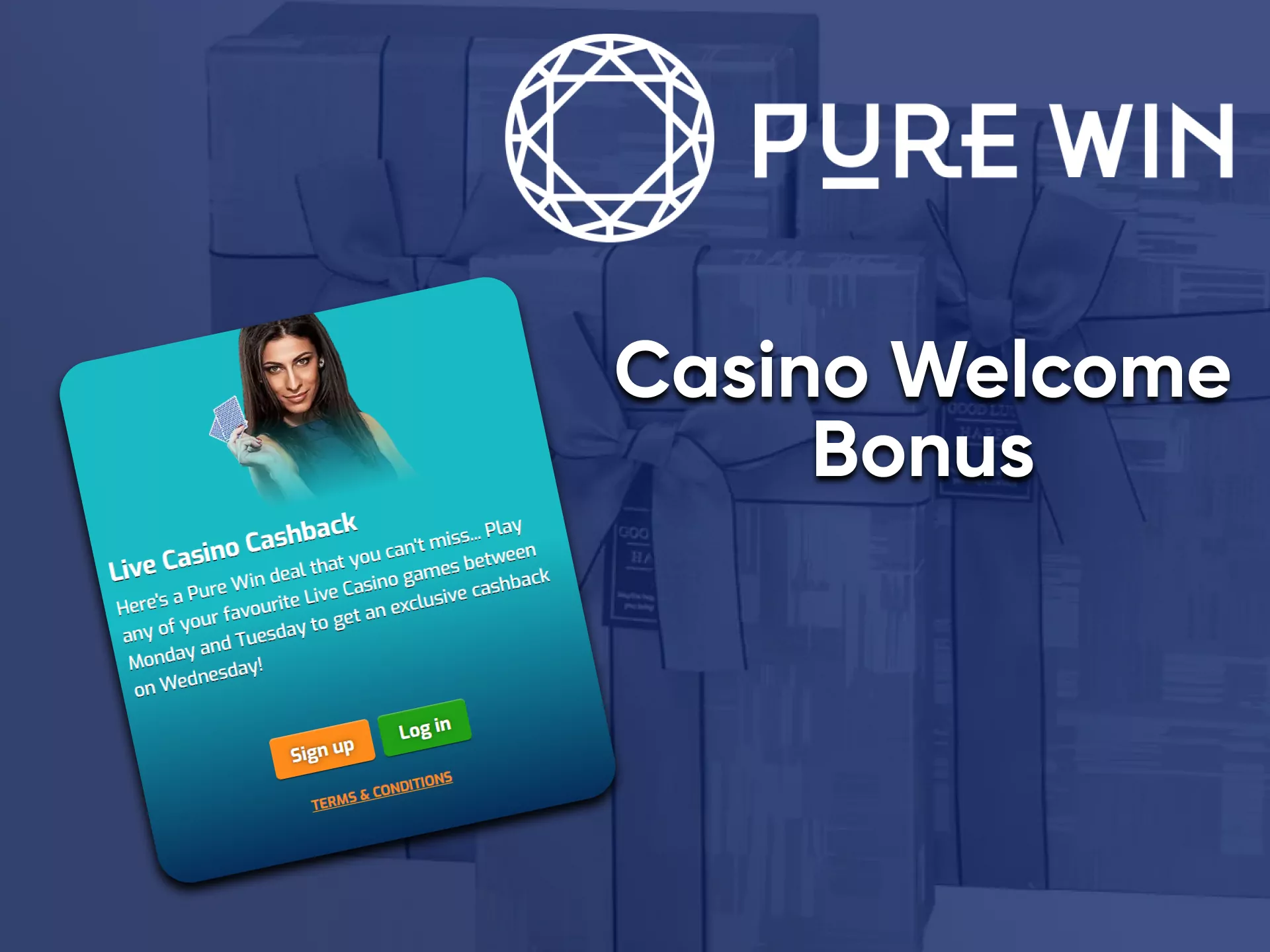 Replenish your account to receive a bonus from Pure Win.