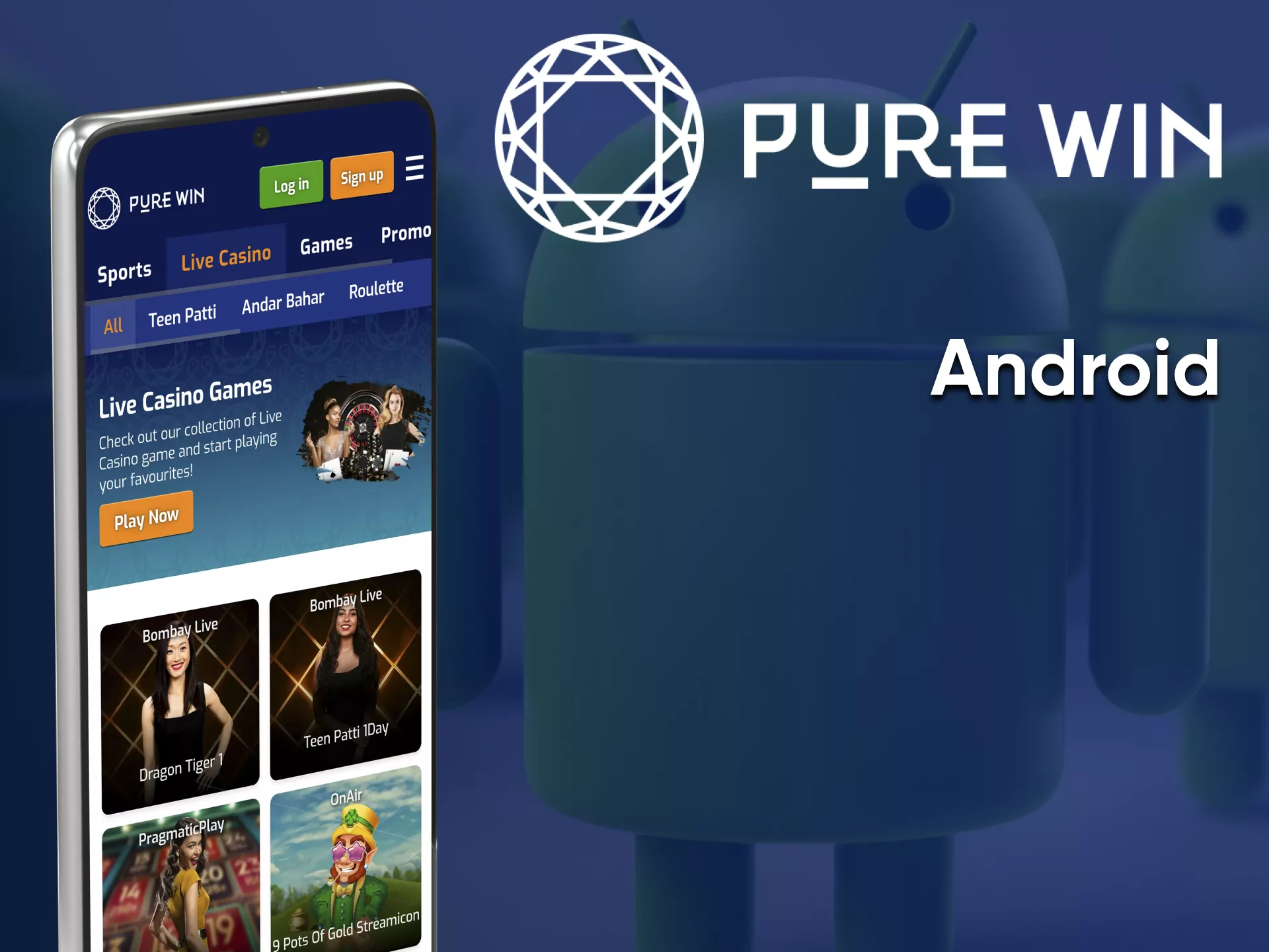Play casino from Pure Win on your device.