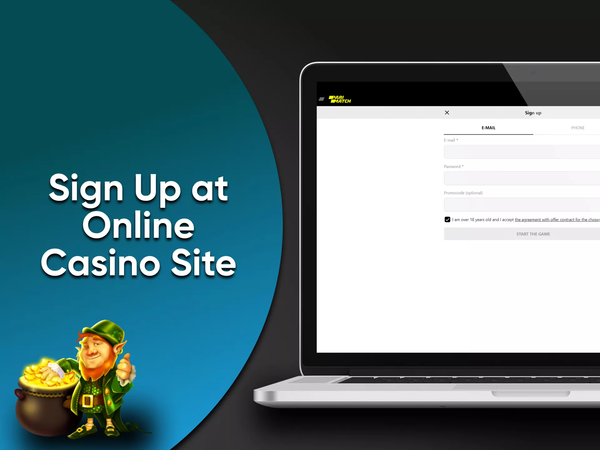 Register to play slots online.