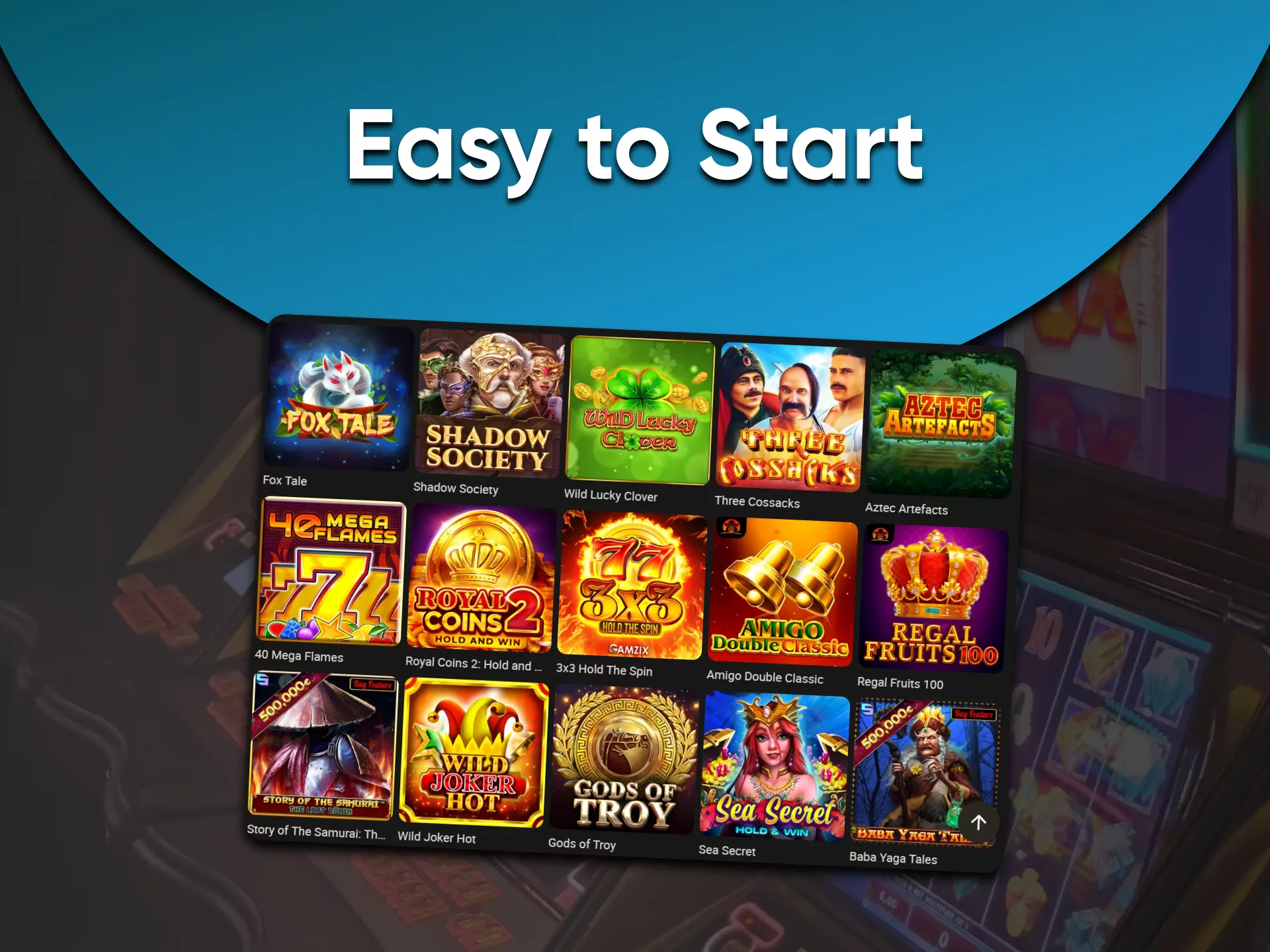 It is very easy to start playing slots online.