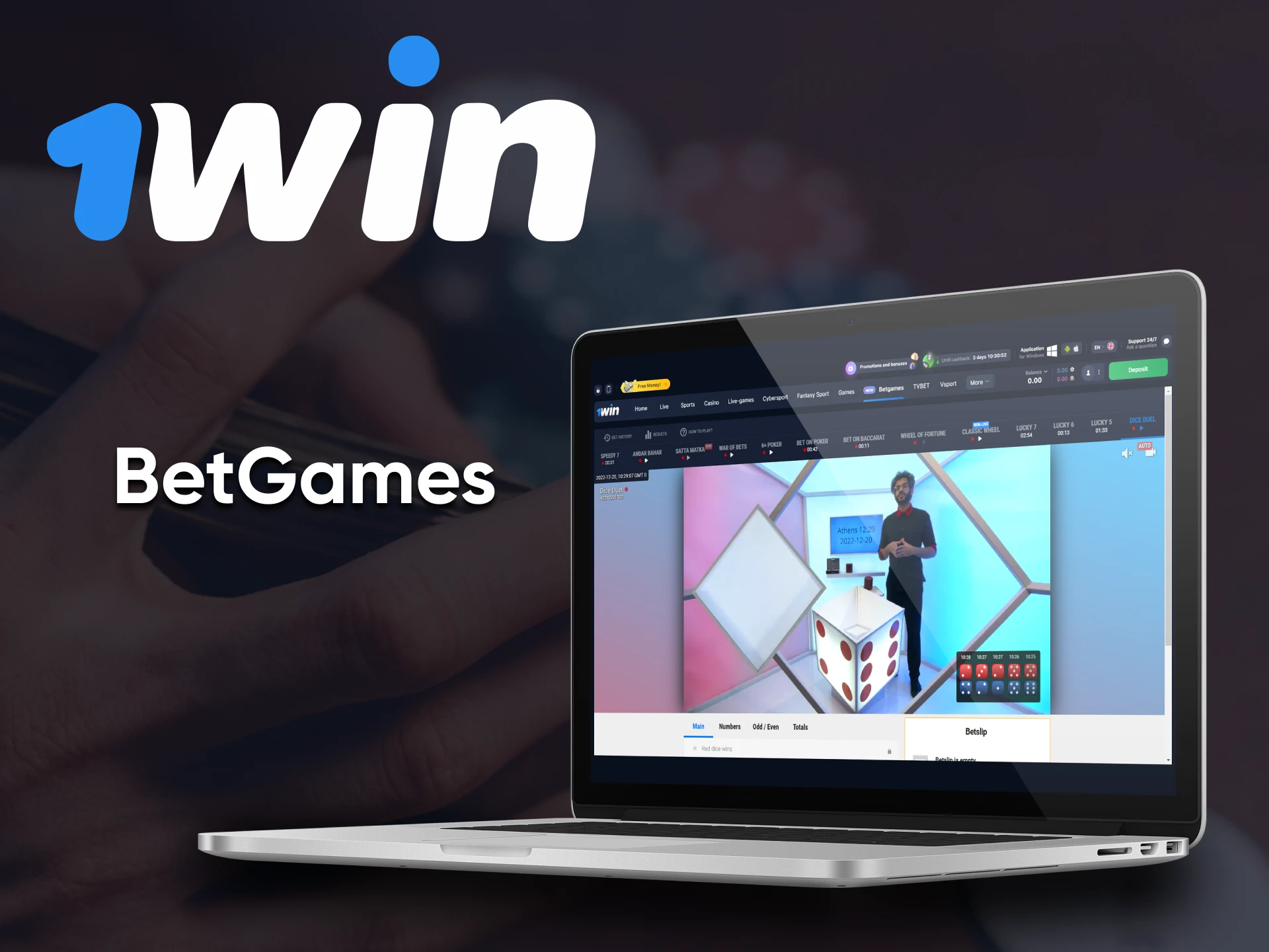 For games on 1win you can choose the BetGames.