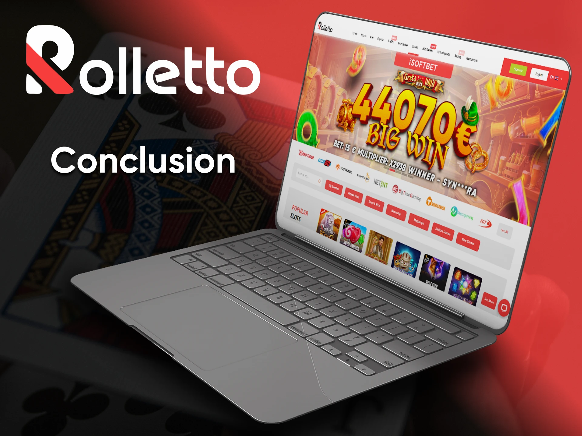 Choose Rolletto service for casino games.