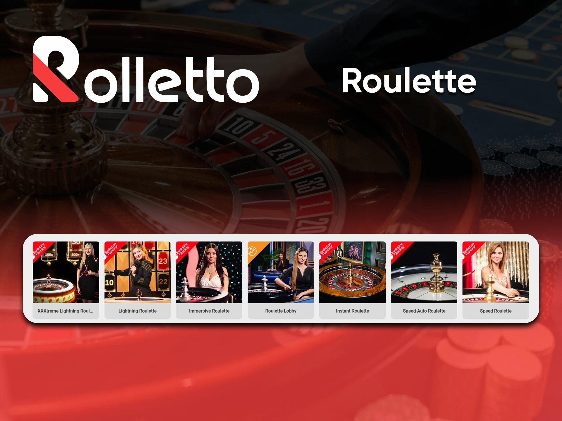 To play Roulette, go to the special section of the Rolletto website.