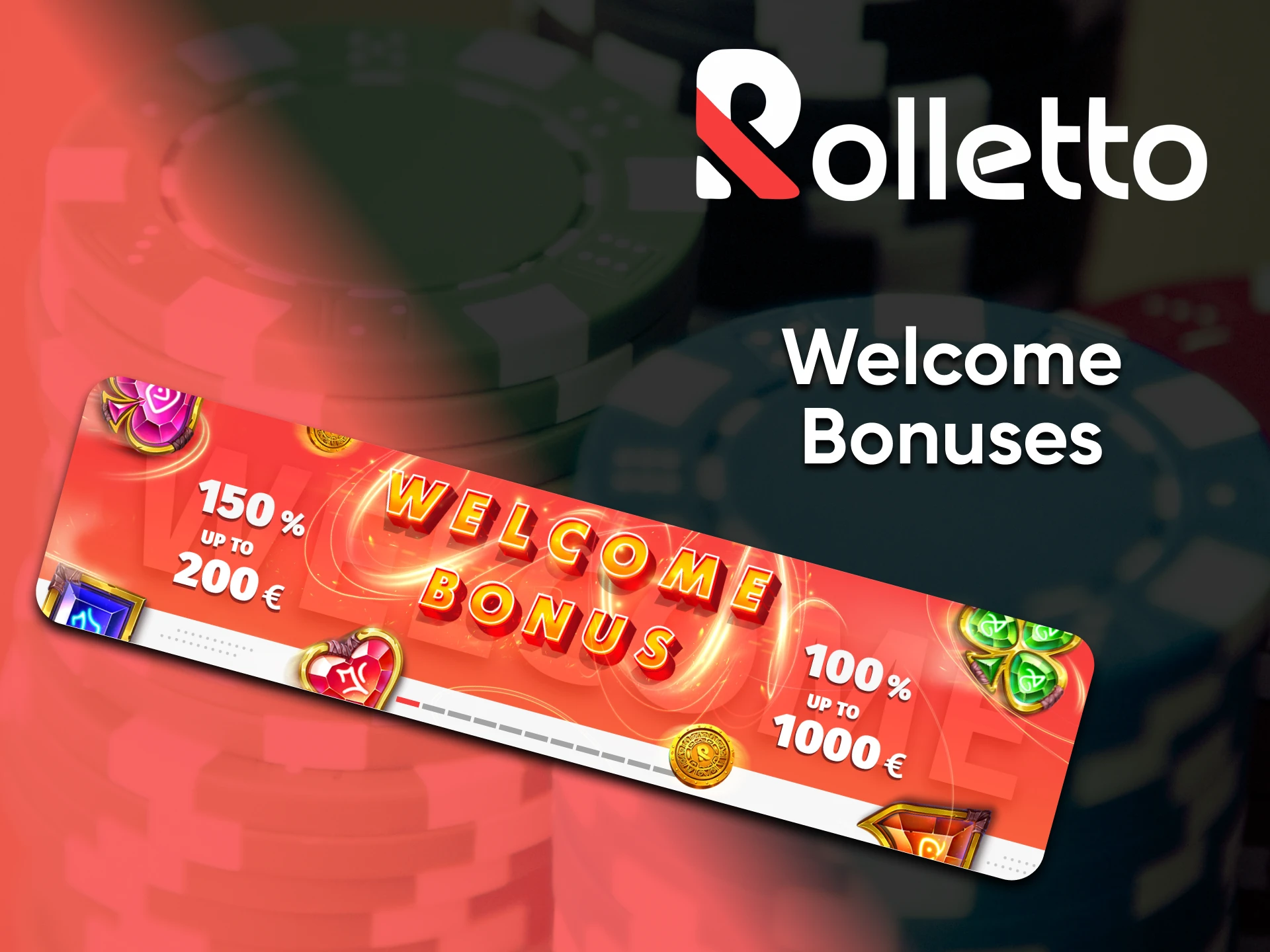 Get a lot of bonuses playing at the casino on the Rolletto website.