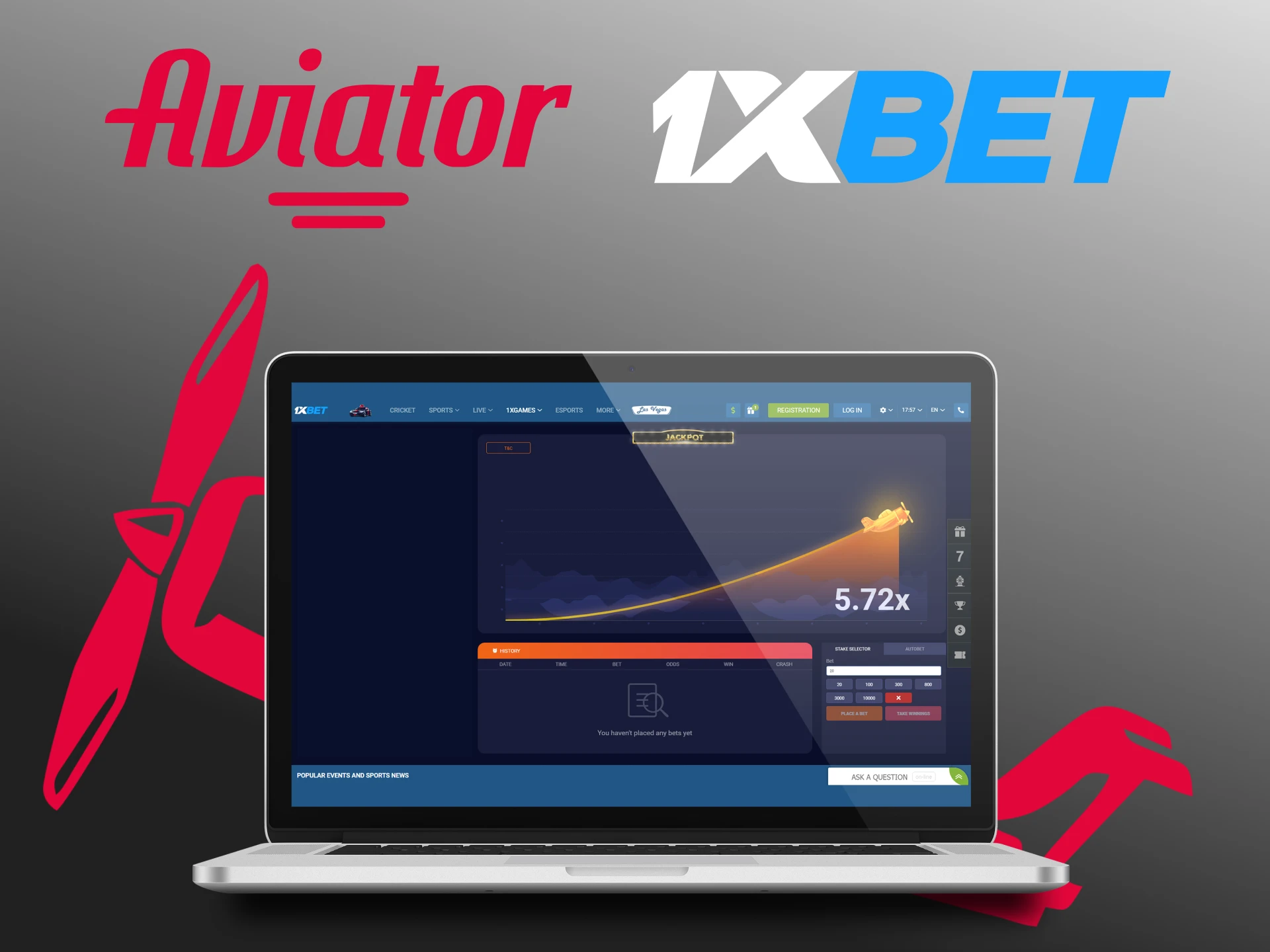 You can play the Aviator game on the 1xbet website.