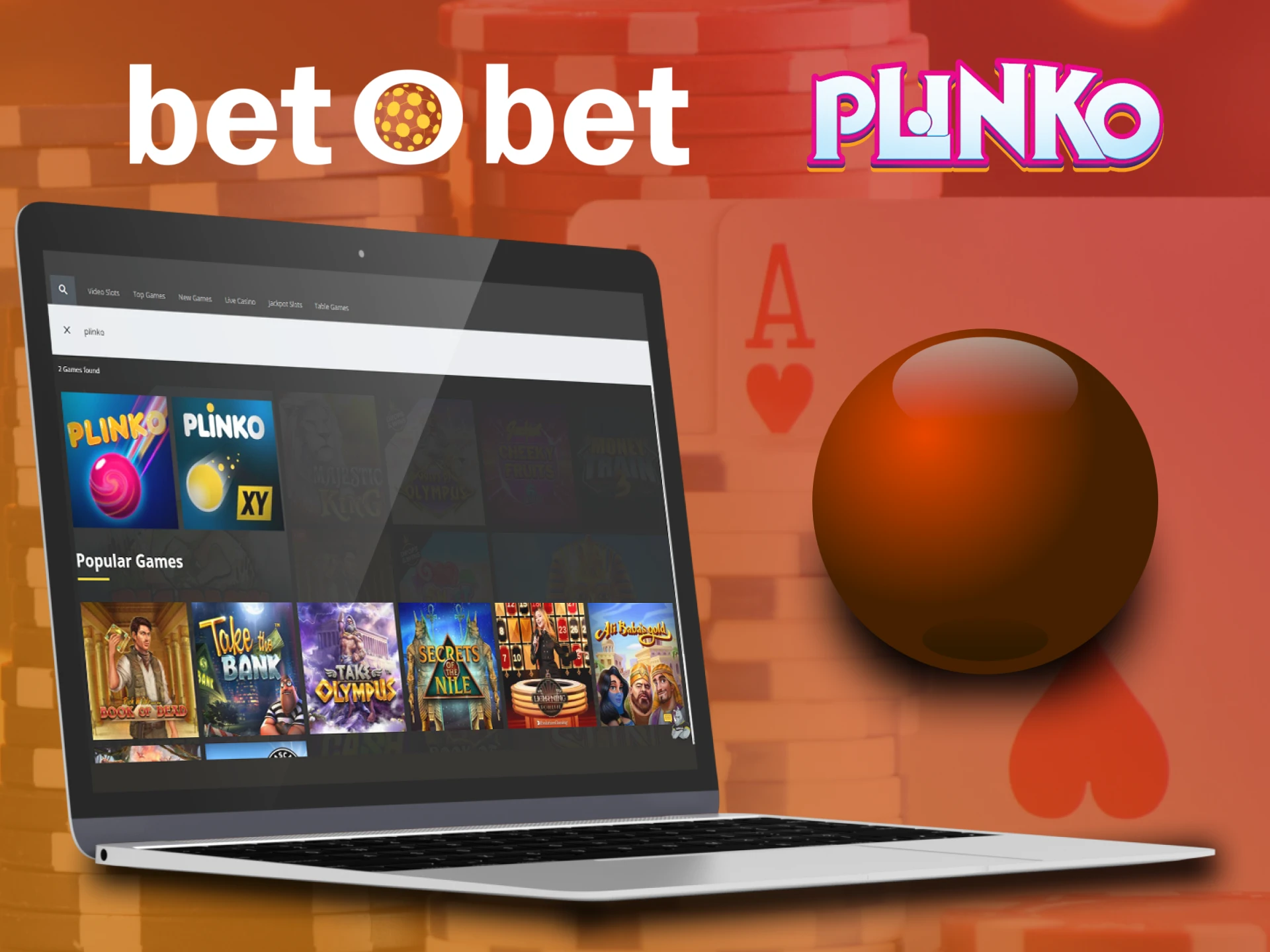 Play Plinko on the BetoBet website.