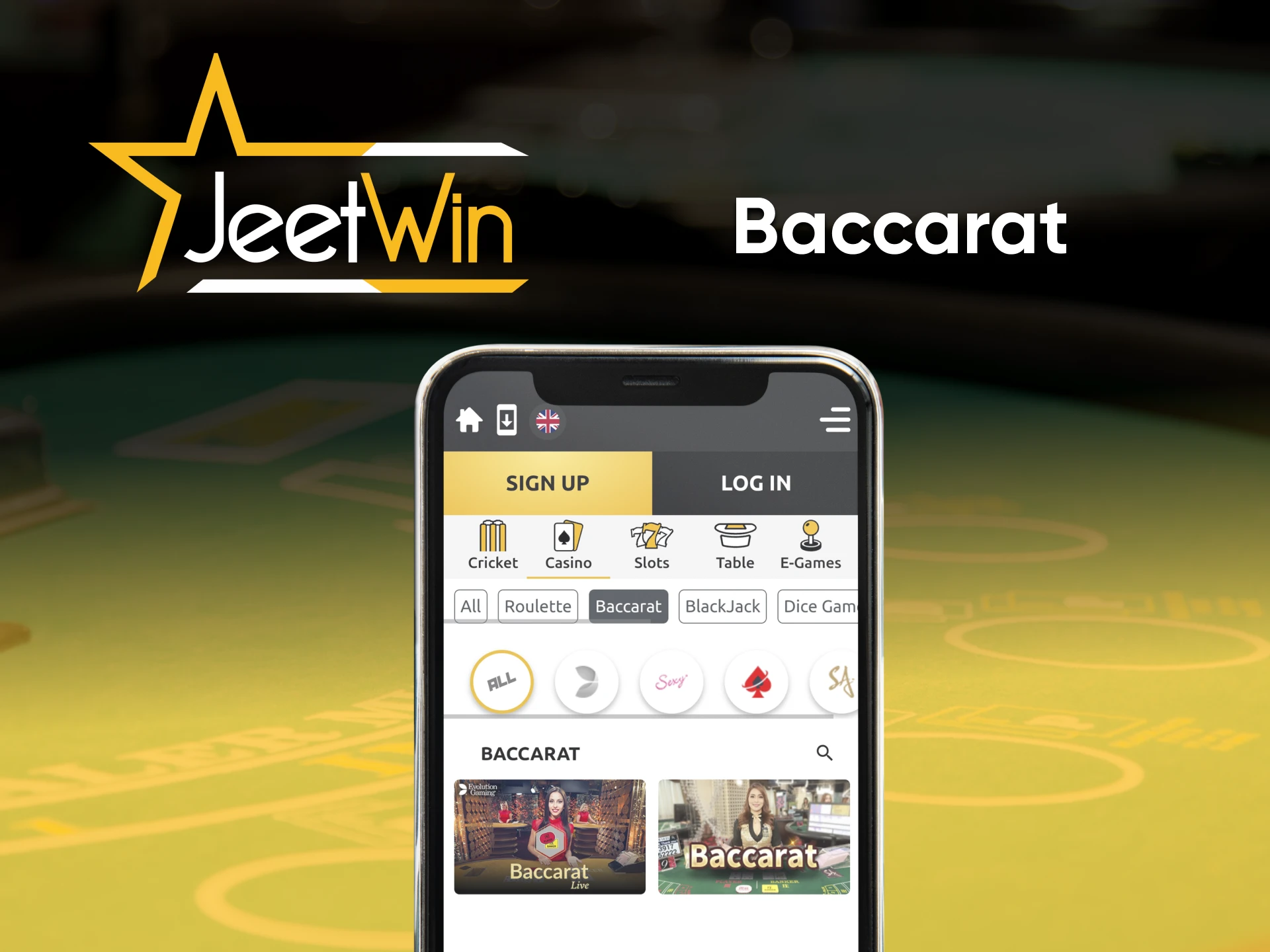 Baccarat is a game that you can play on Jeetwin.